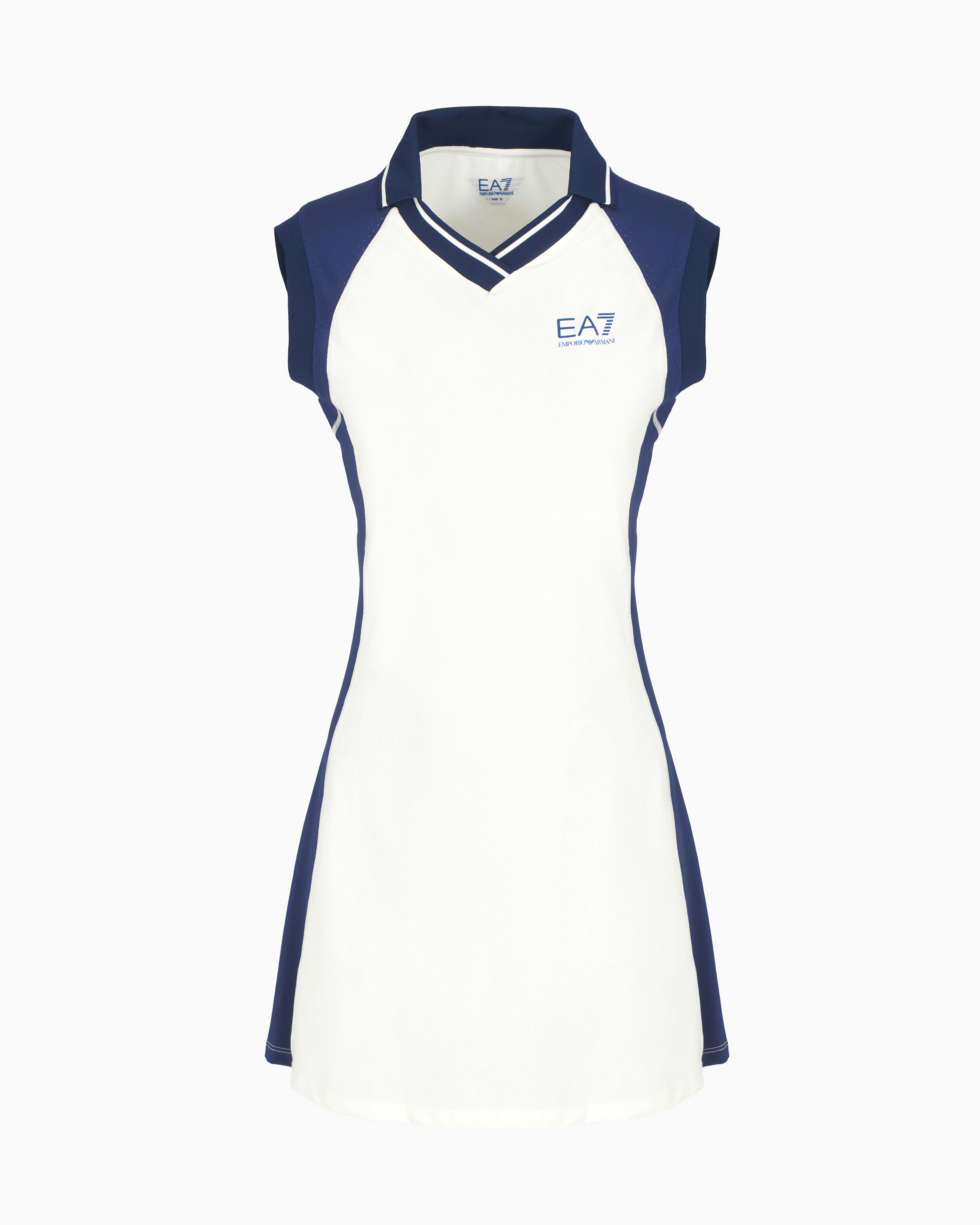 Ea7 Tennis Pro Dress In Ventus7 Technical Fabric In White