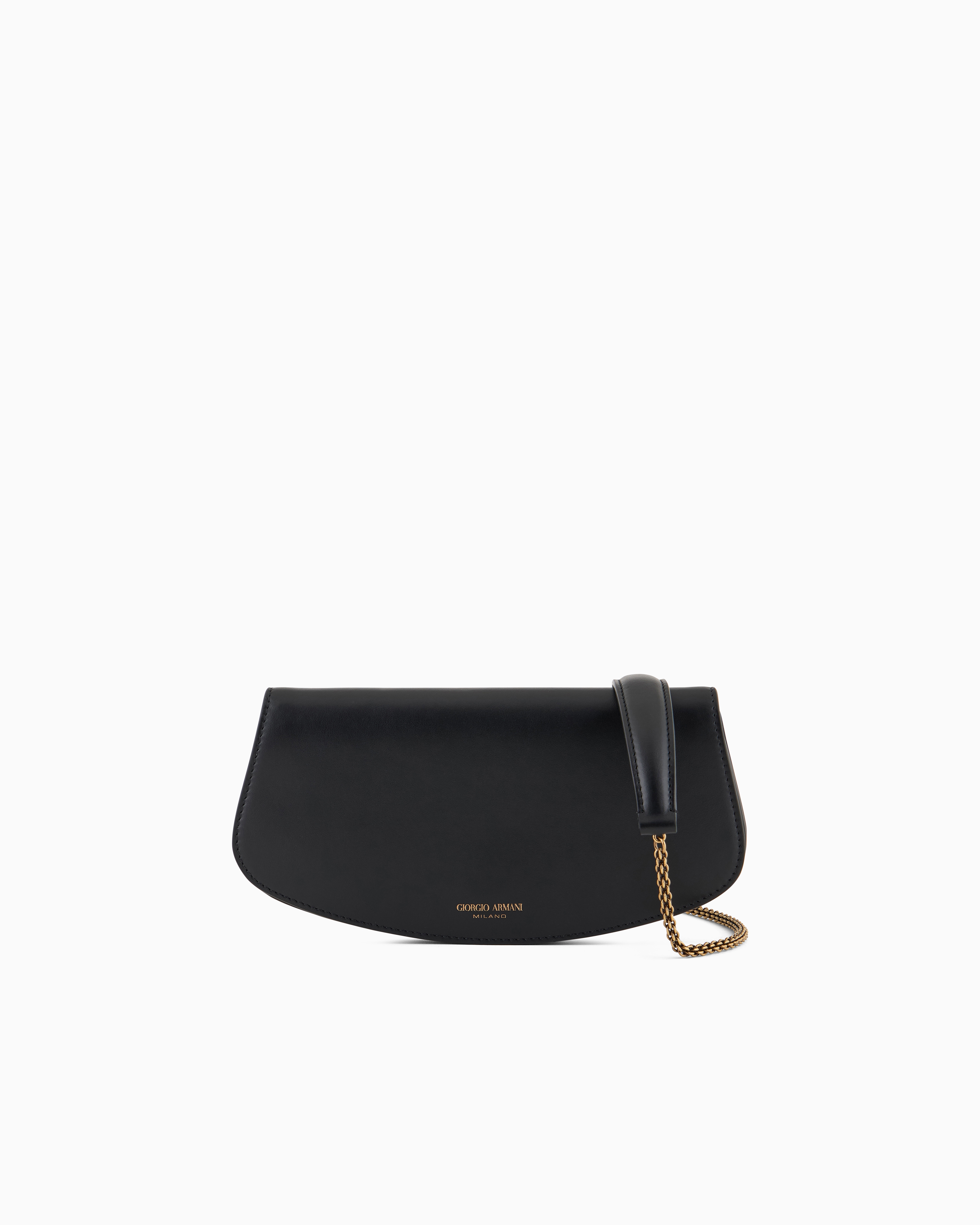 GIORGIO ARMANI SMALL LEATHER SHOULDER CLUTCH BAG