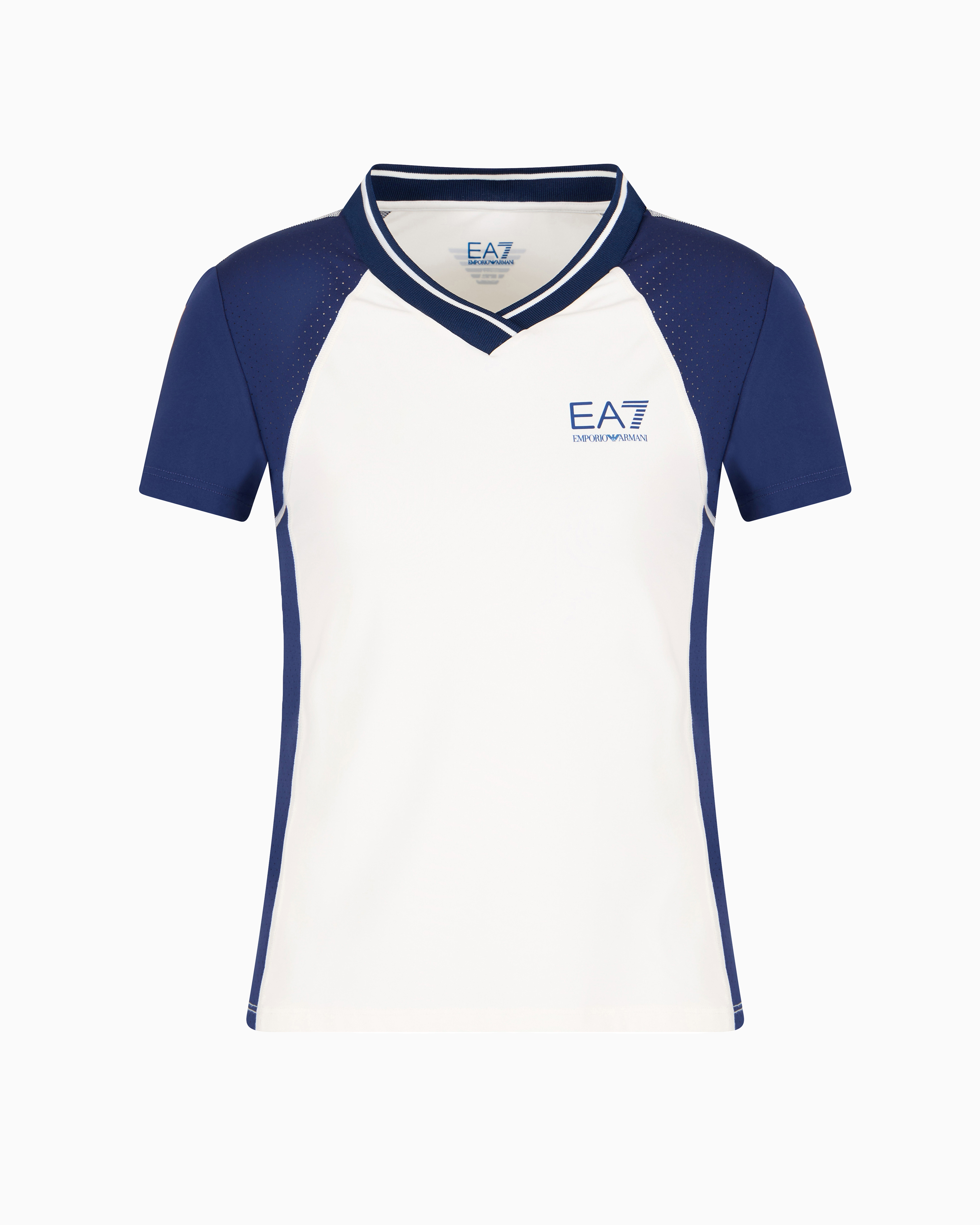 Ea7 Tennis Pro T-shirt In Ventus7 Technical Fabric In White