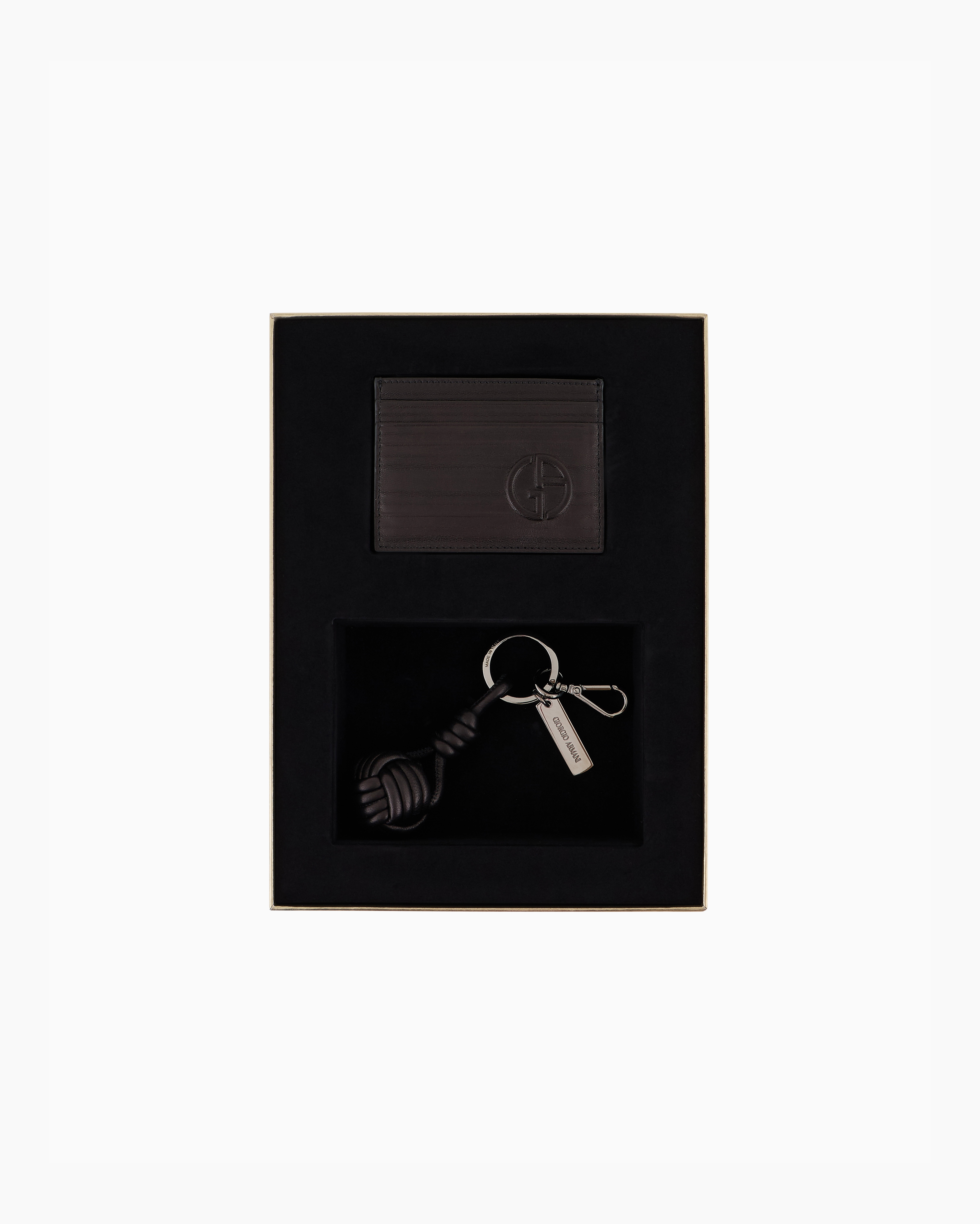Giorgio Armani Key Rings In Black