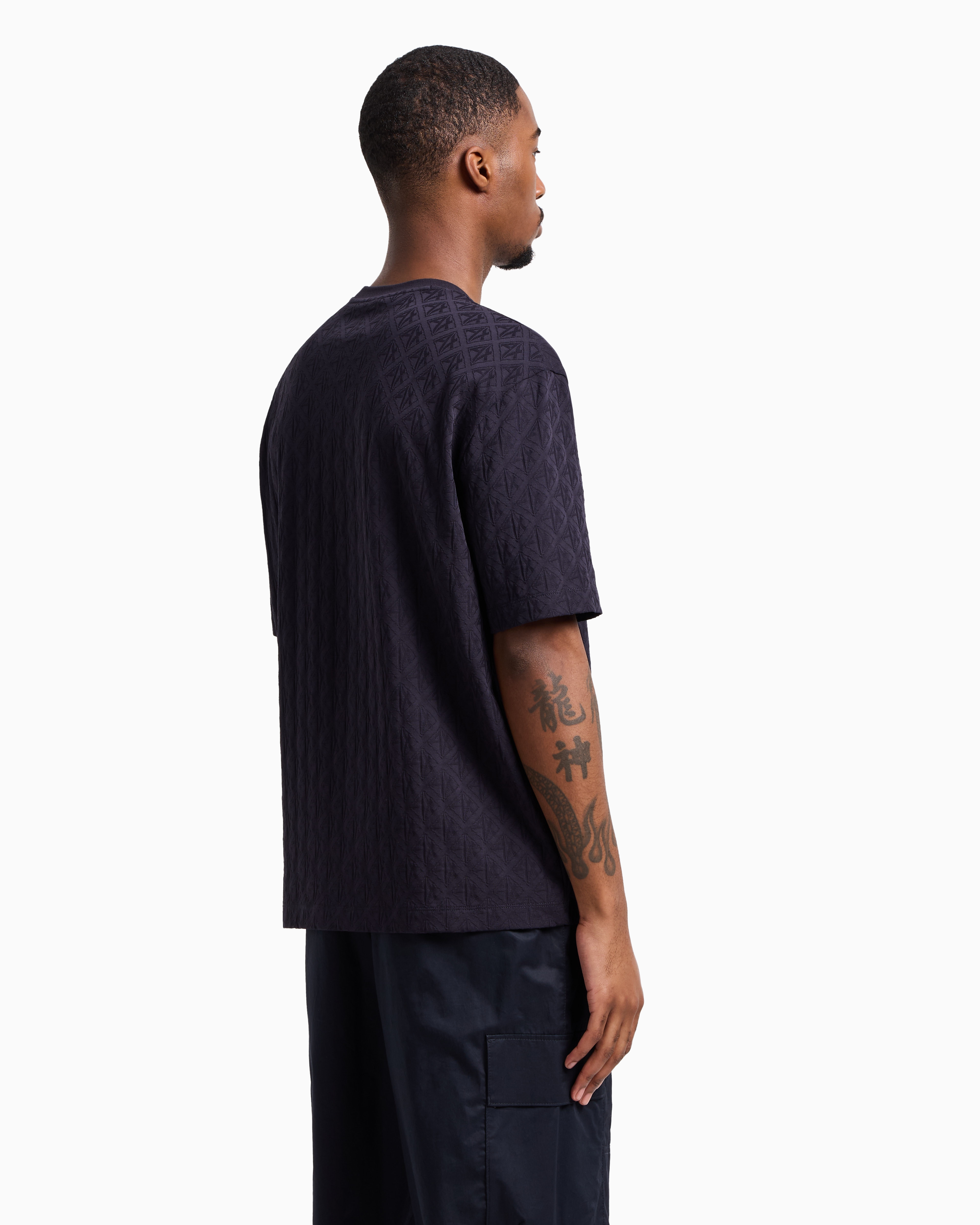 Tシャツ・カットソー ARMANI EXCHANGE Men T-shirt Blue XM000276AF12308 UB101 A | X ARMANI EXCHANGE Men's Short Sleeve Micro Milano/NY