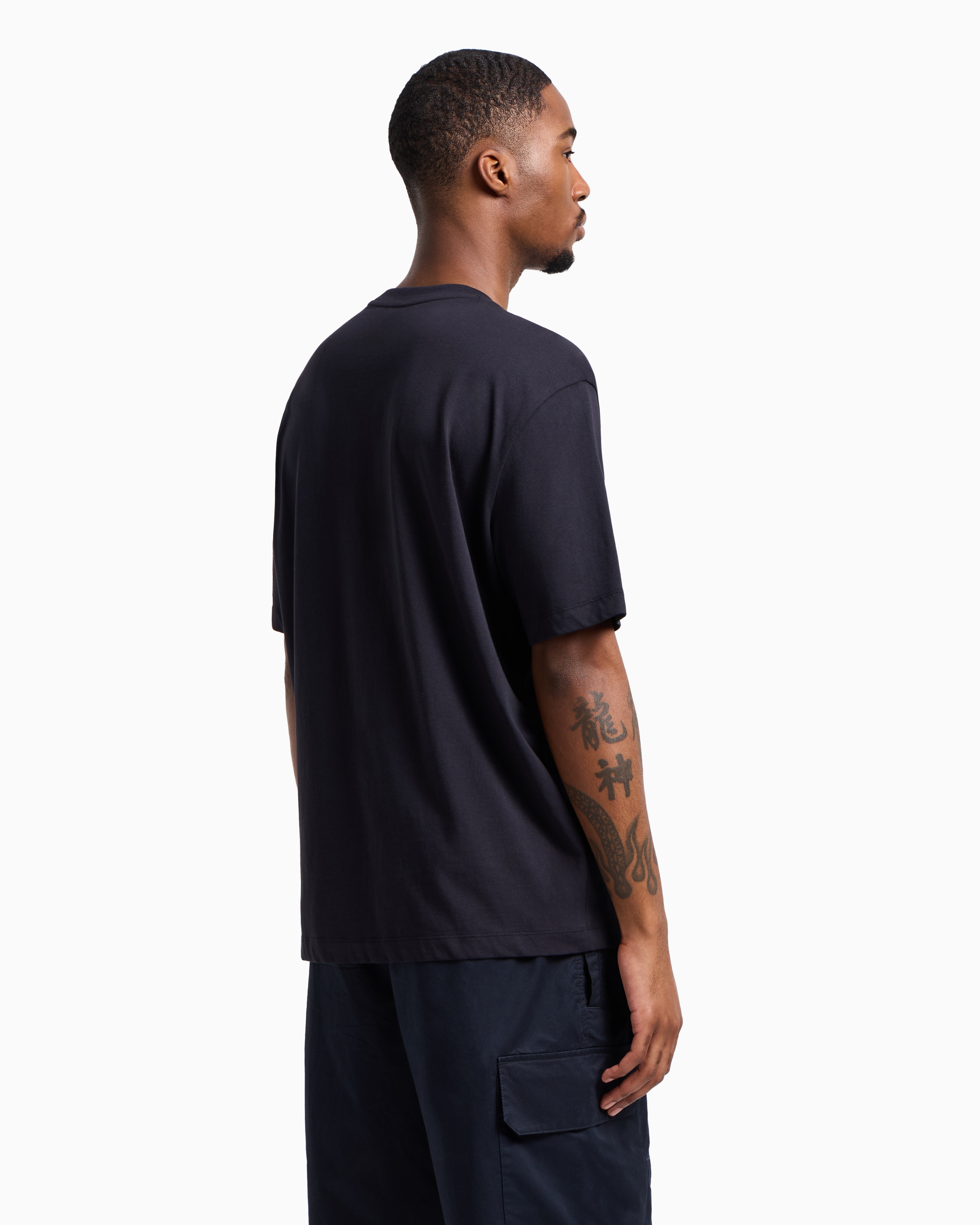 Regular fit T-shirt with logo print | Armani Exchange