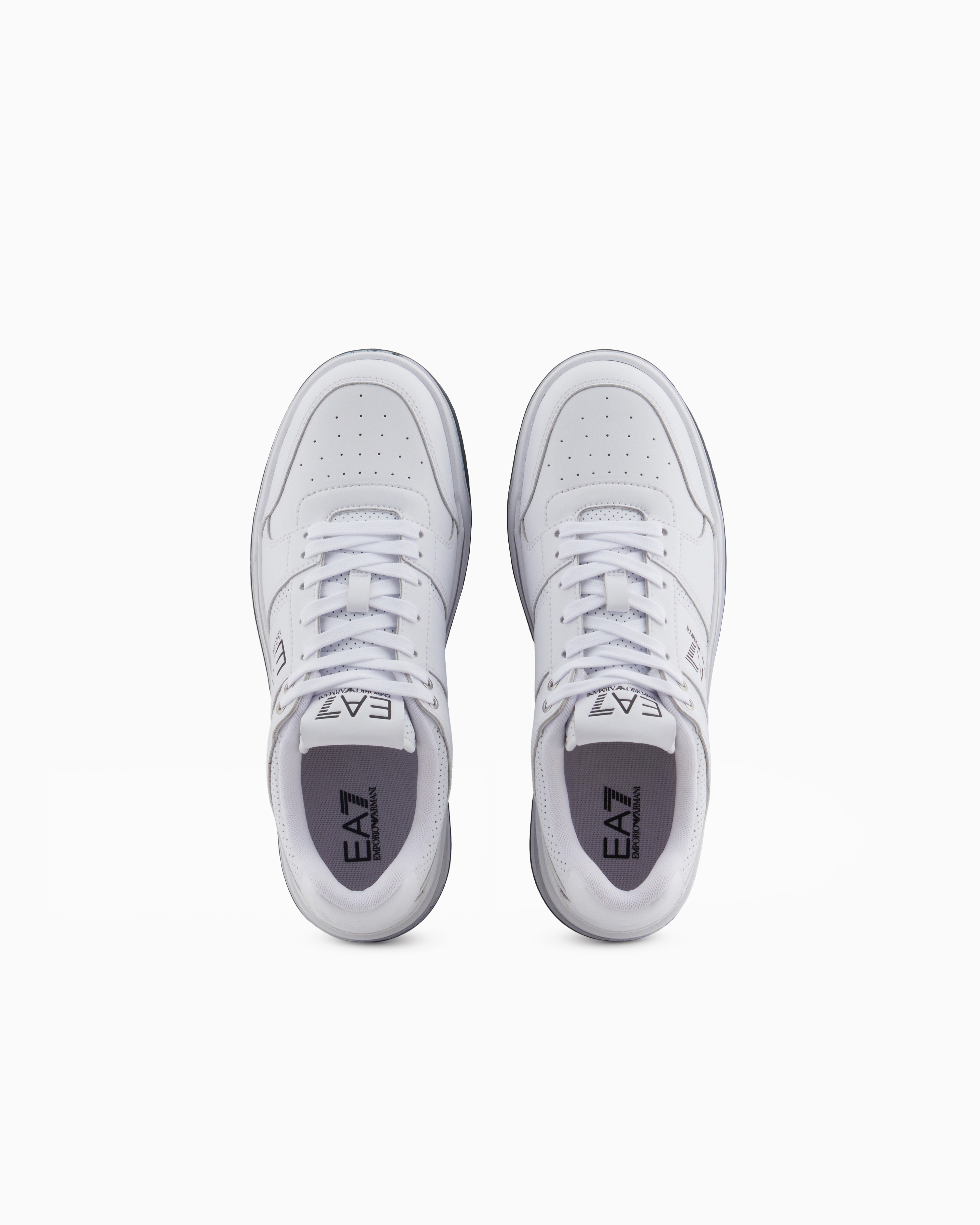 EA7 BASELINE LEATHER SNEAKERS