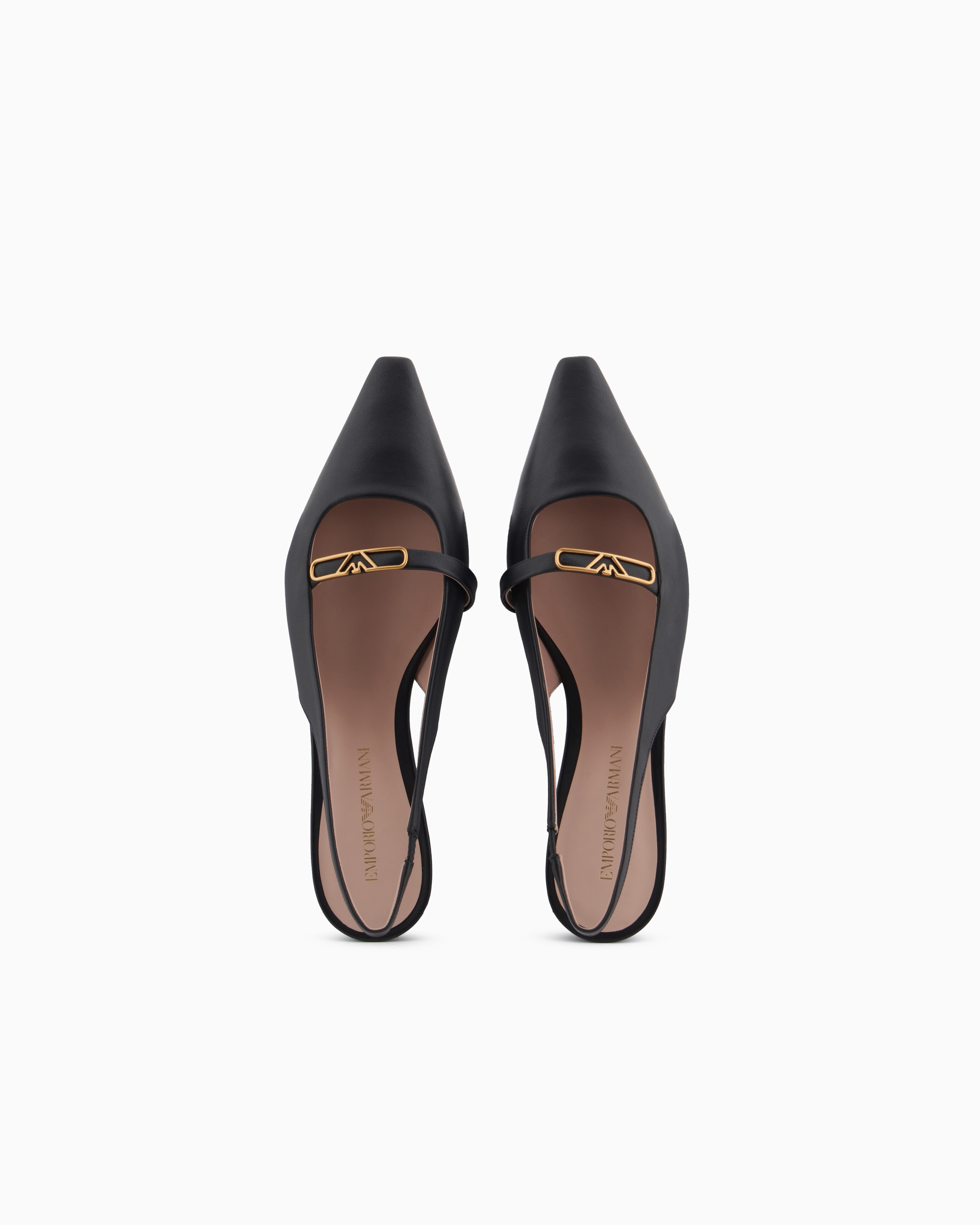 Emporio Armani Ballet Flats In Black