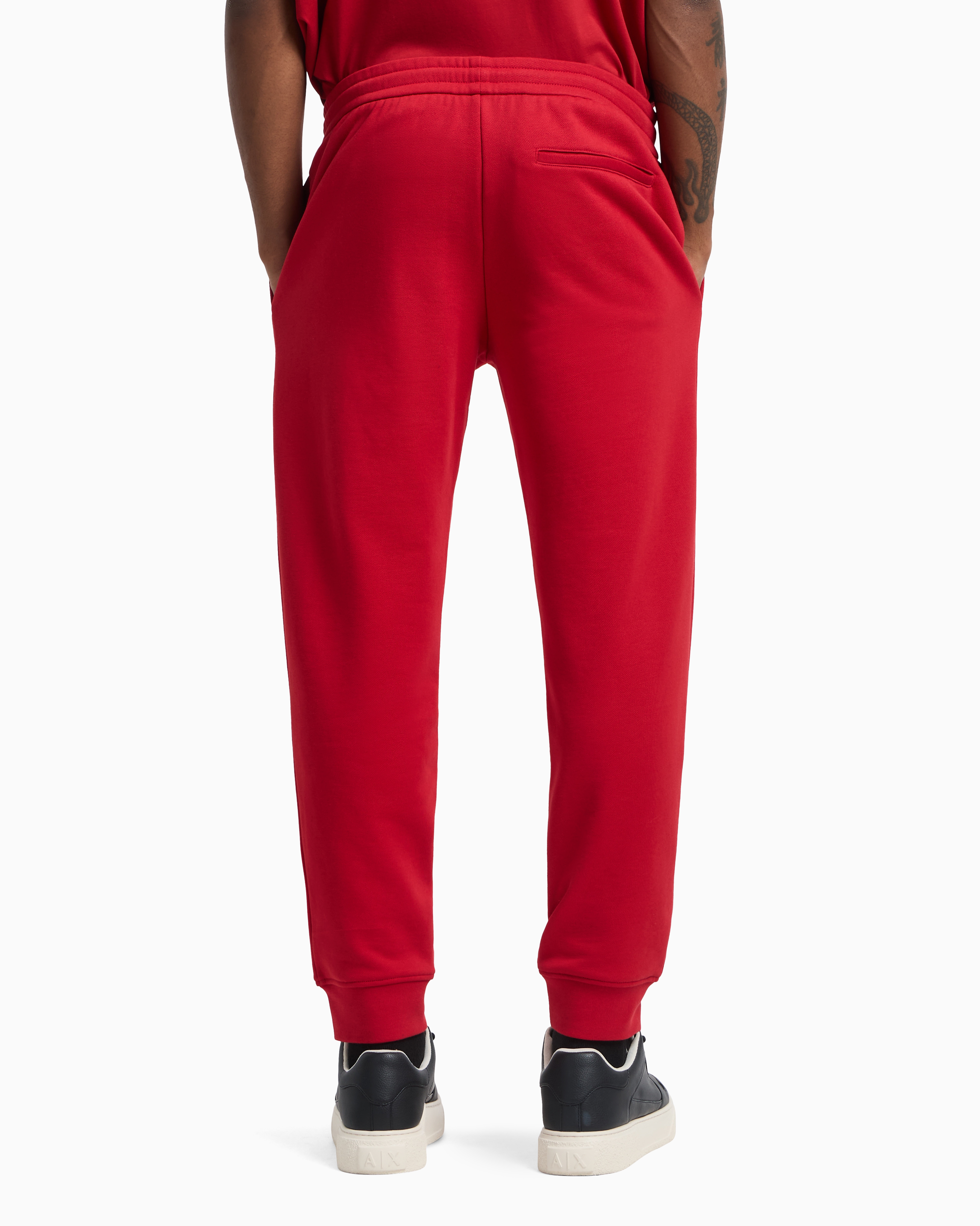 Armani Exchange Lunar New Year Fleece Jogger Trousers In Red