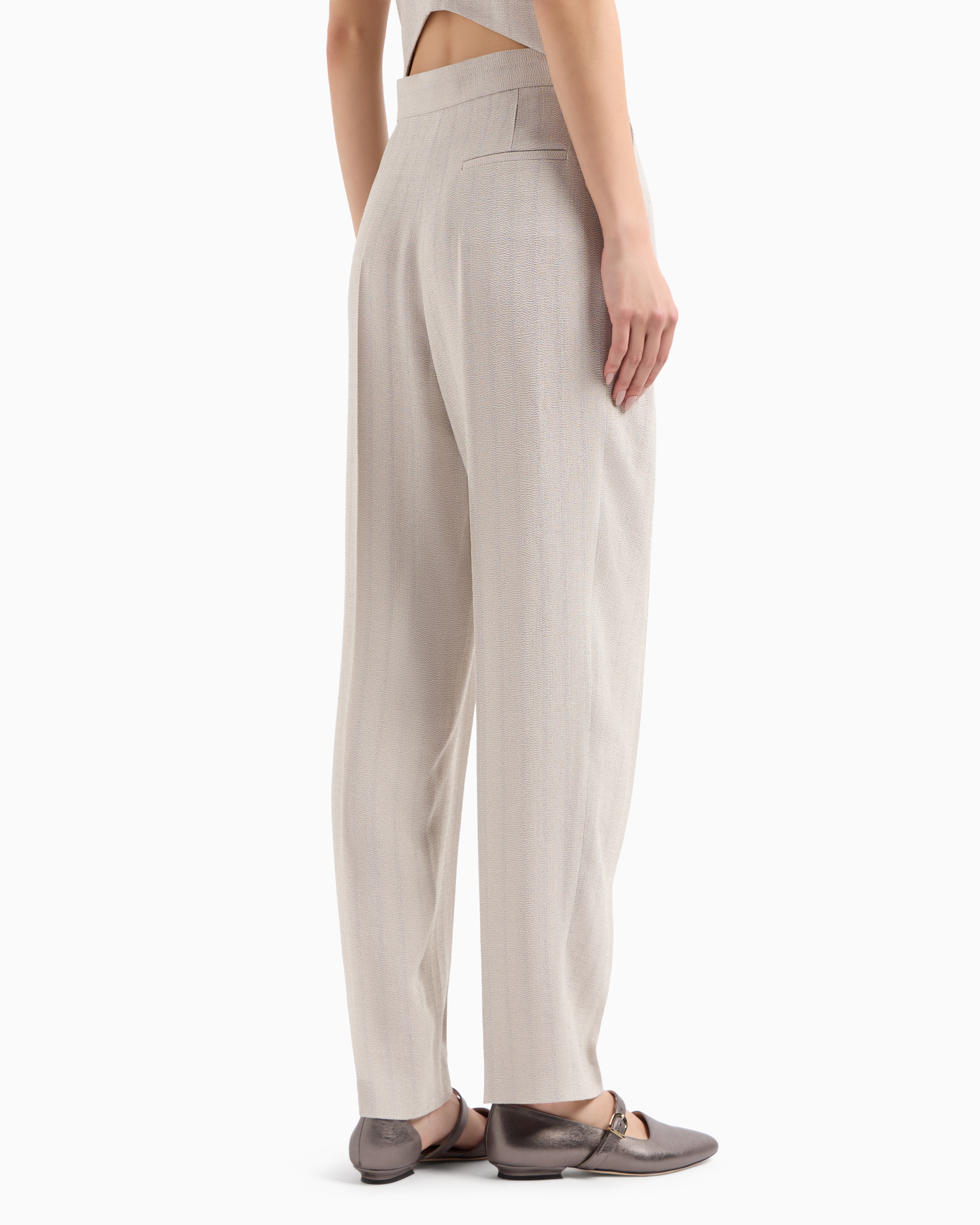 Giorgio Armani Pleat Detailing Trousers In Grey