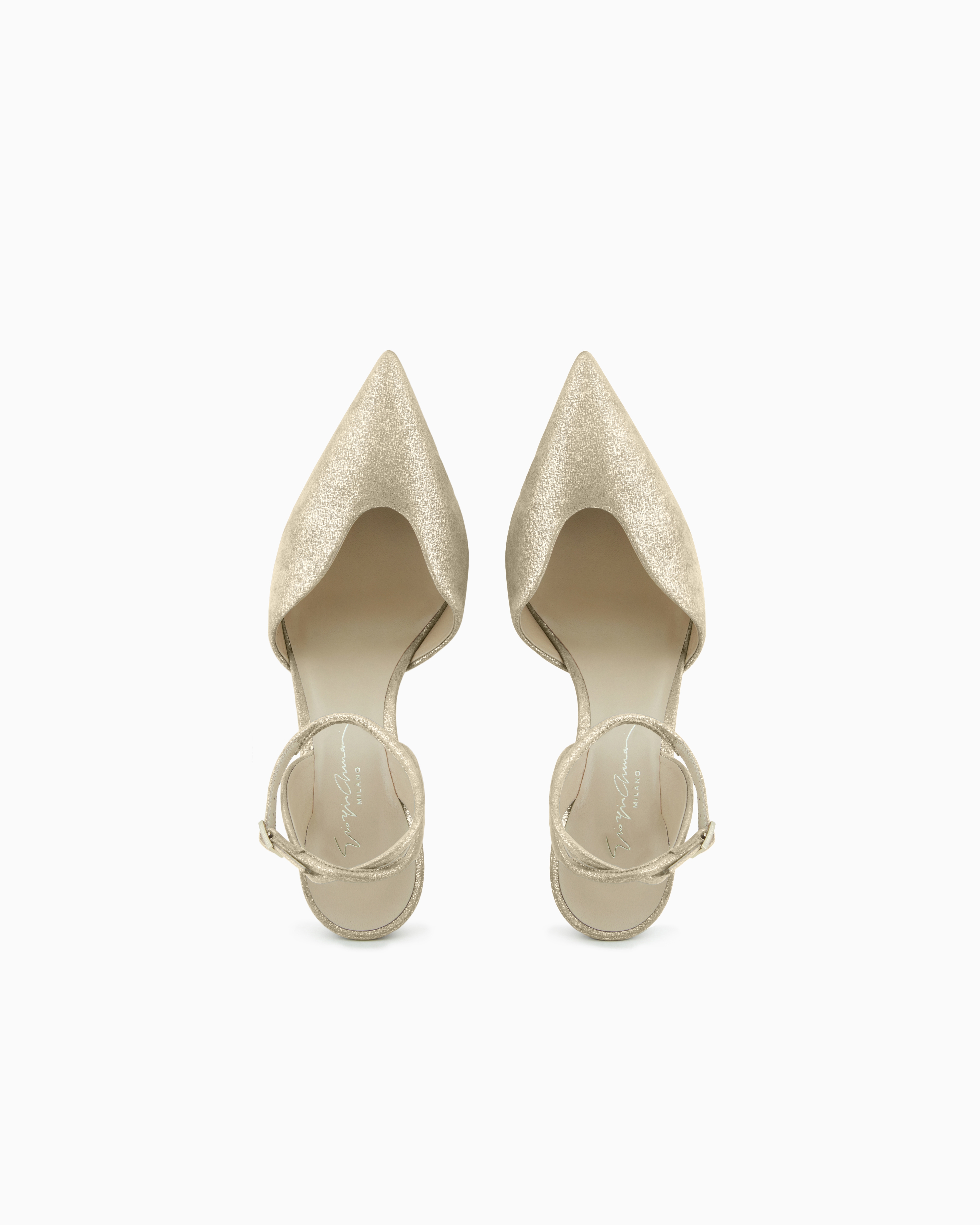 Giorgio Armani Ankle Strap High-heeled Sandals In Beige