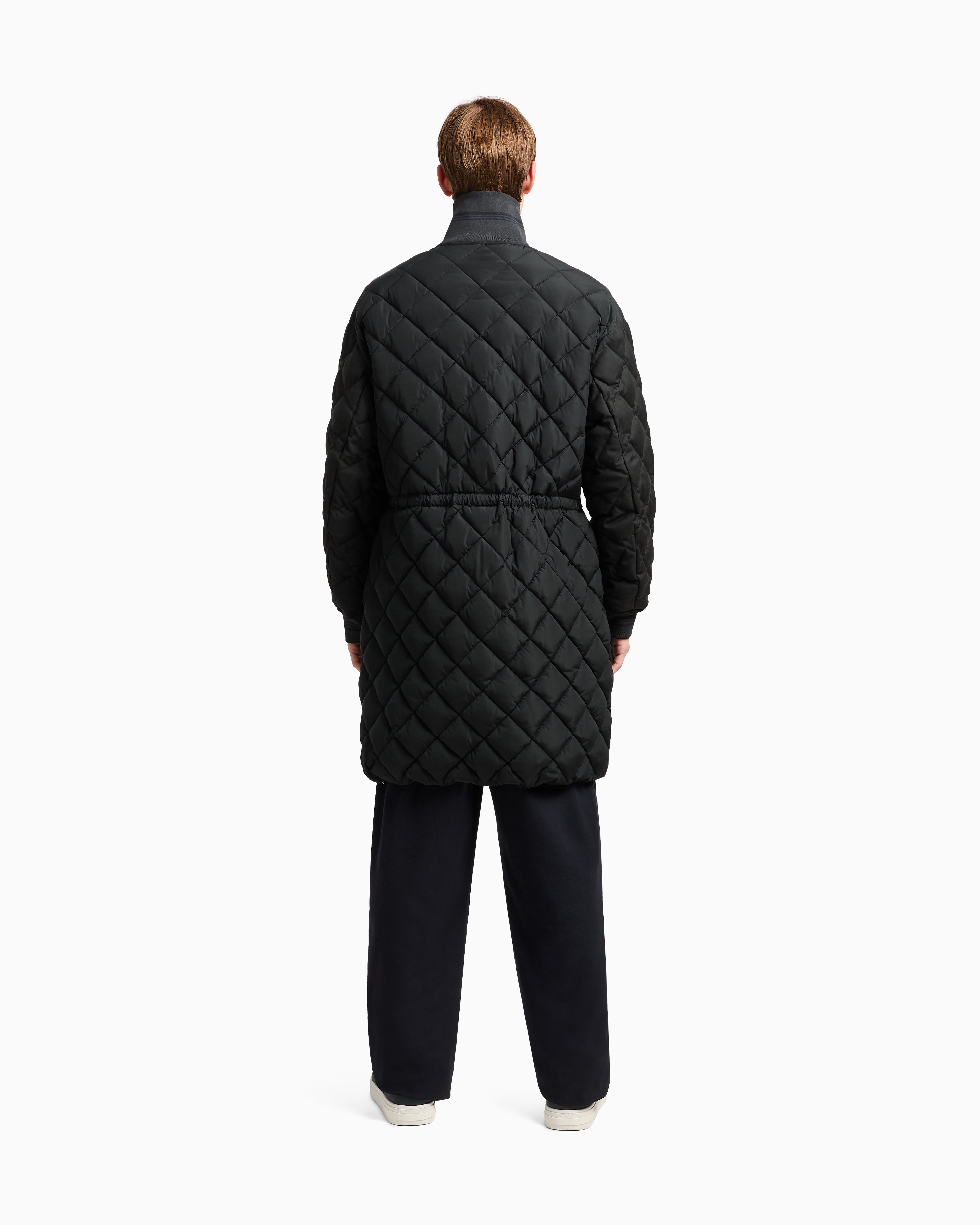 Armani Exchange Quilted Jacket With Max Pockets In Green