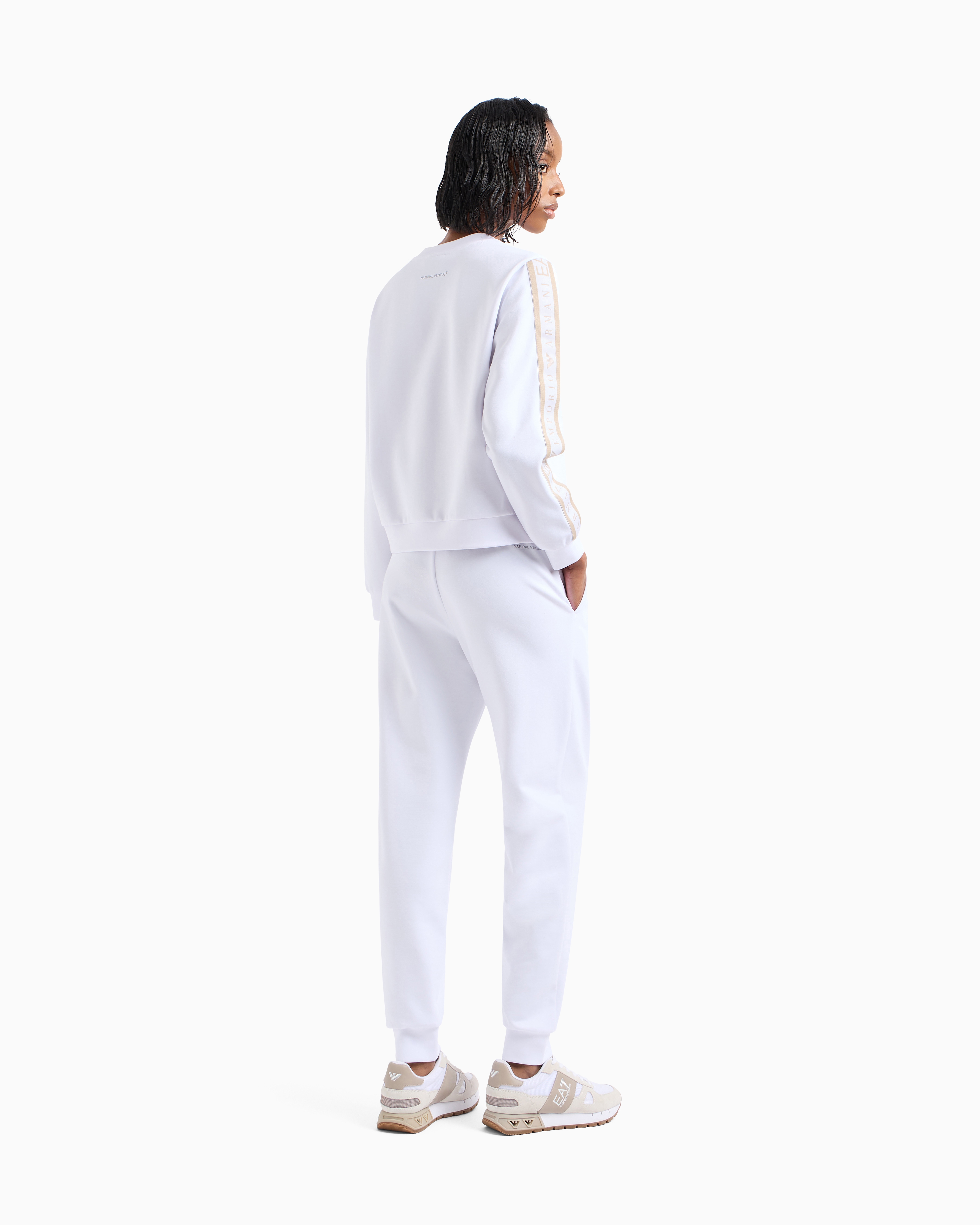Ea7 Dynamic Athlete Tracksuit In Natural Ventus7 Technical Fabric In White