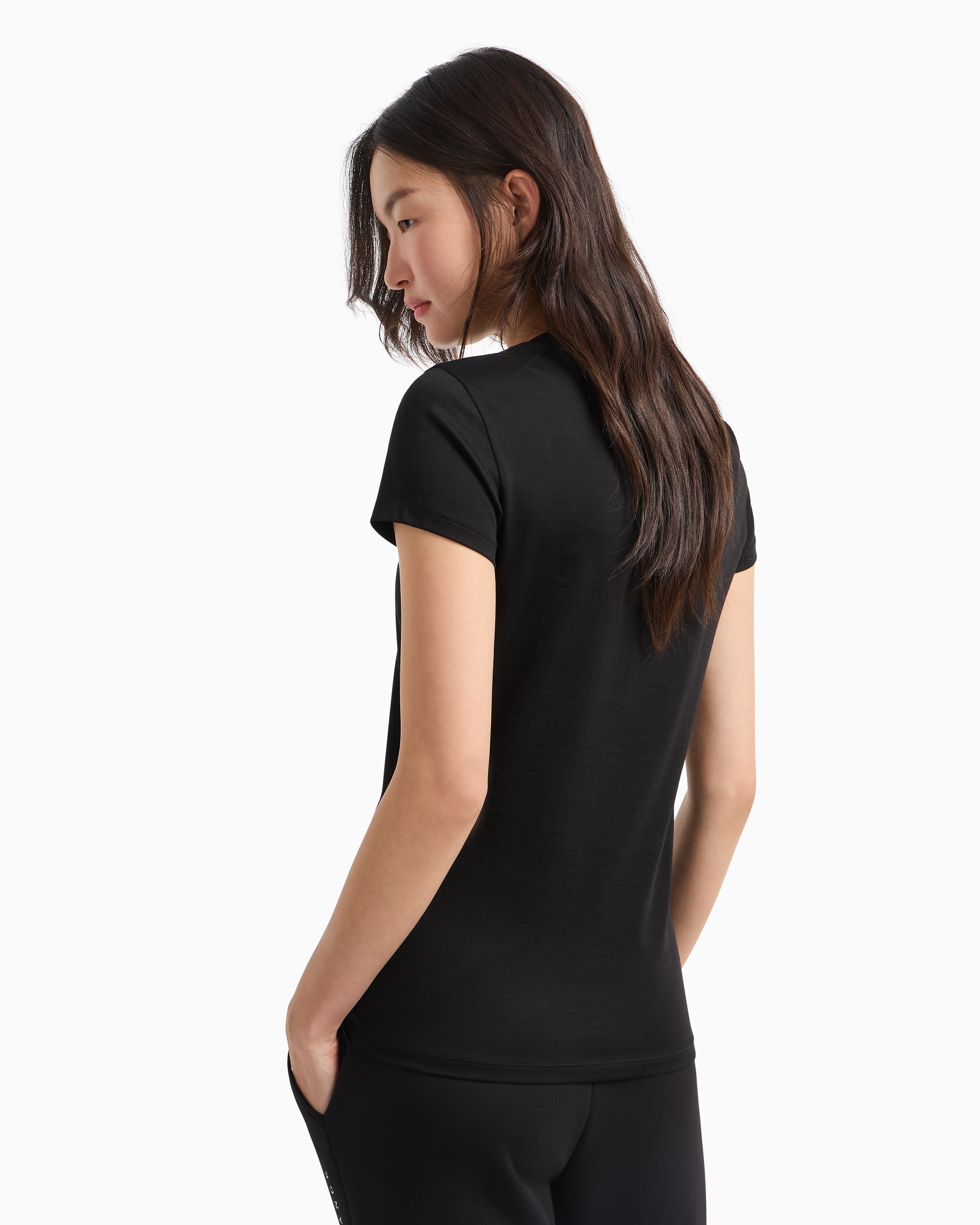 Armani Exchange Slim Fit T-shirts In Black