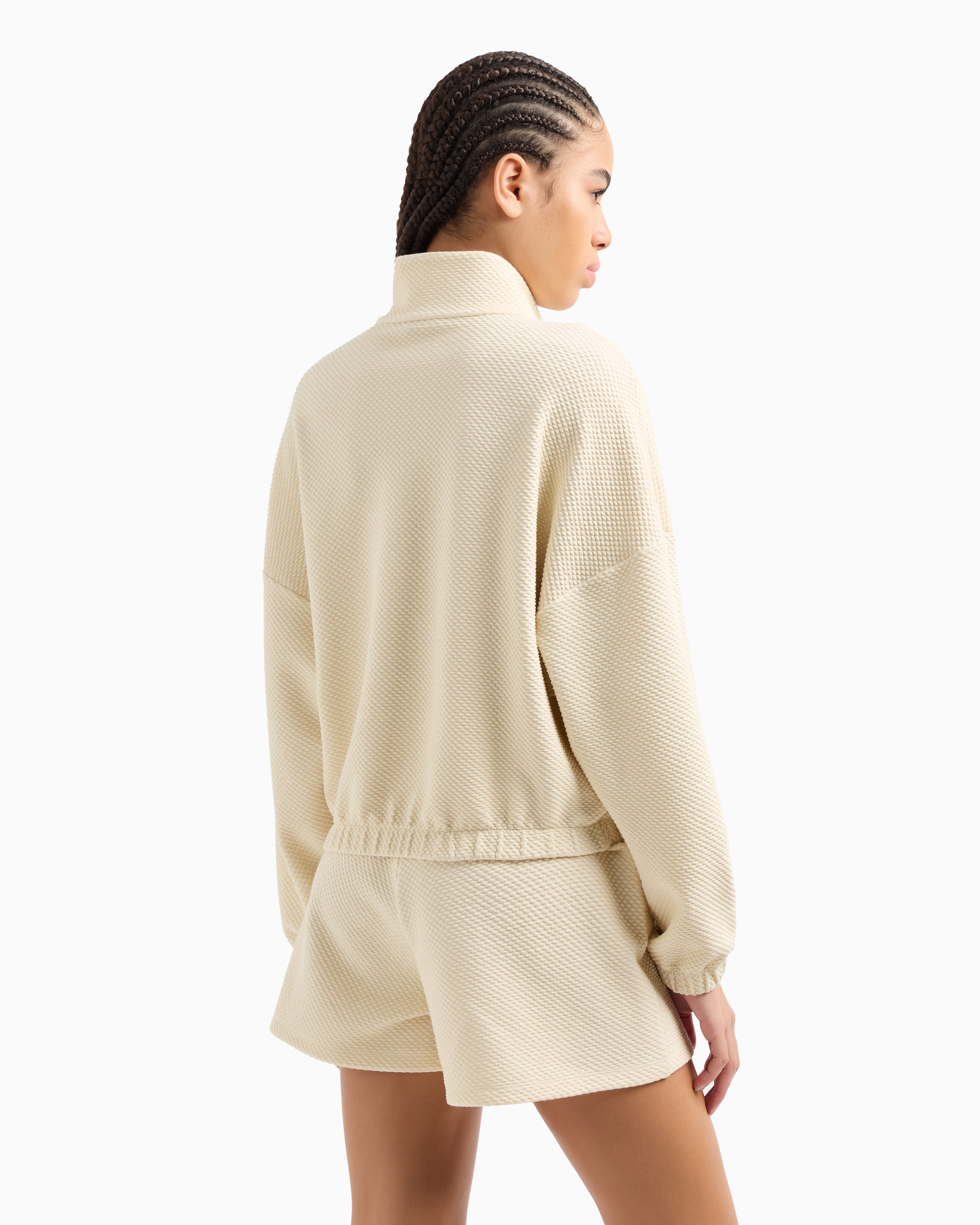 Ea7 Zip-up Sweatshirts In Beige