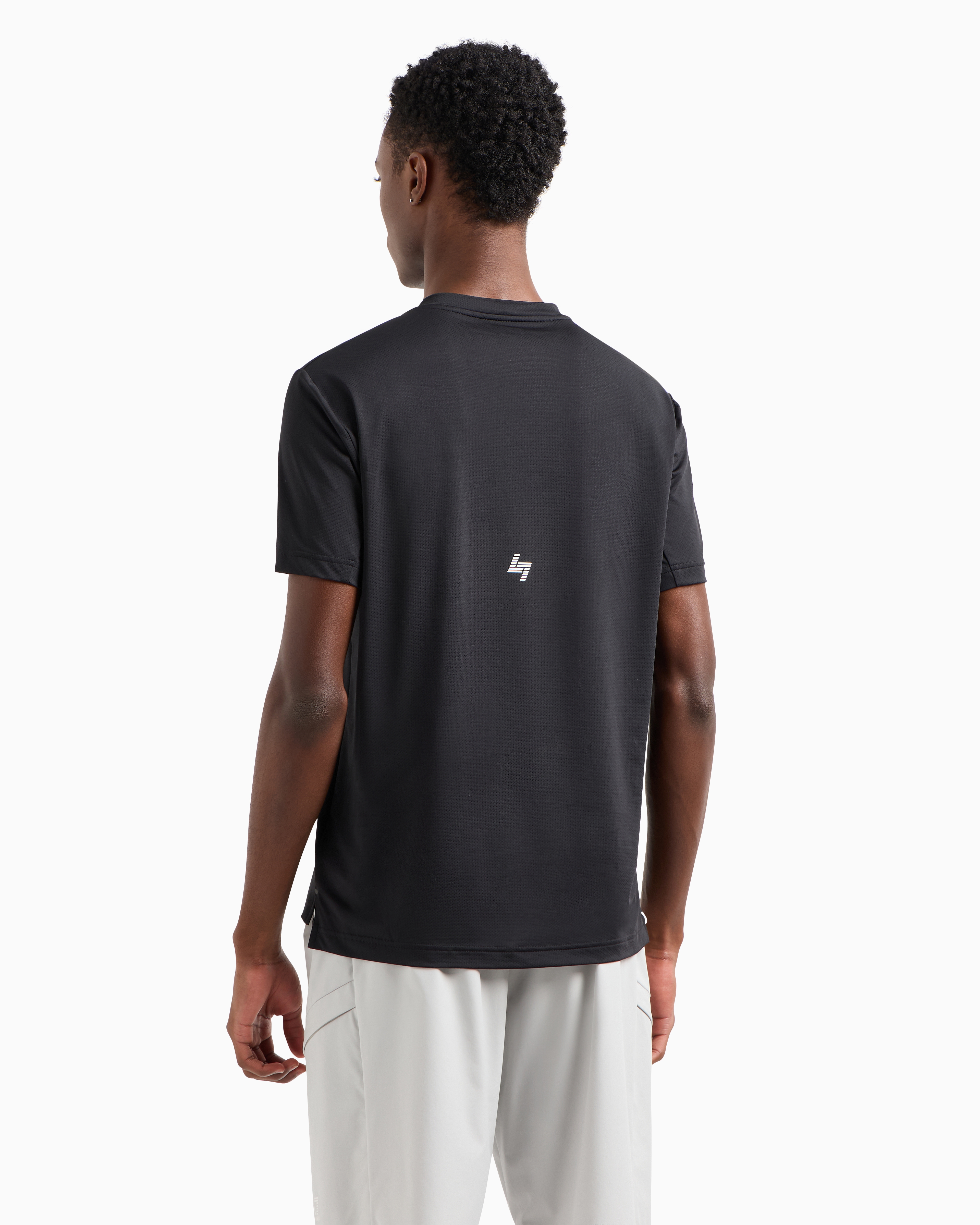 Ea7 Dynamic Athlete T-shirt In Ventus7 Technical Fabric In Black