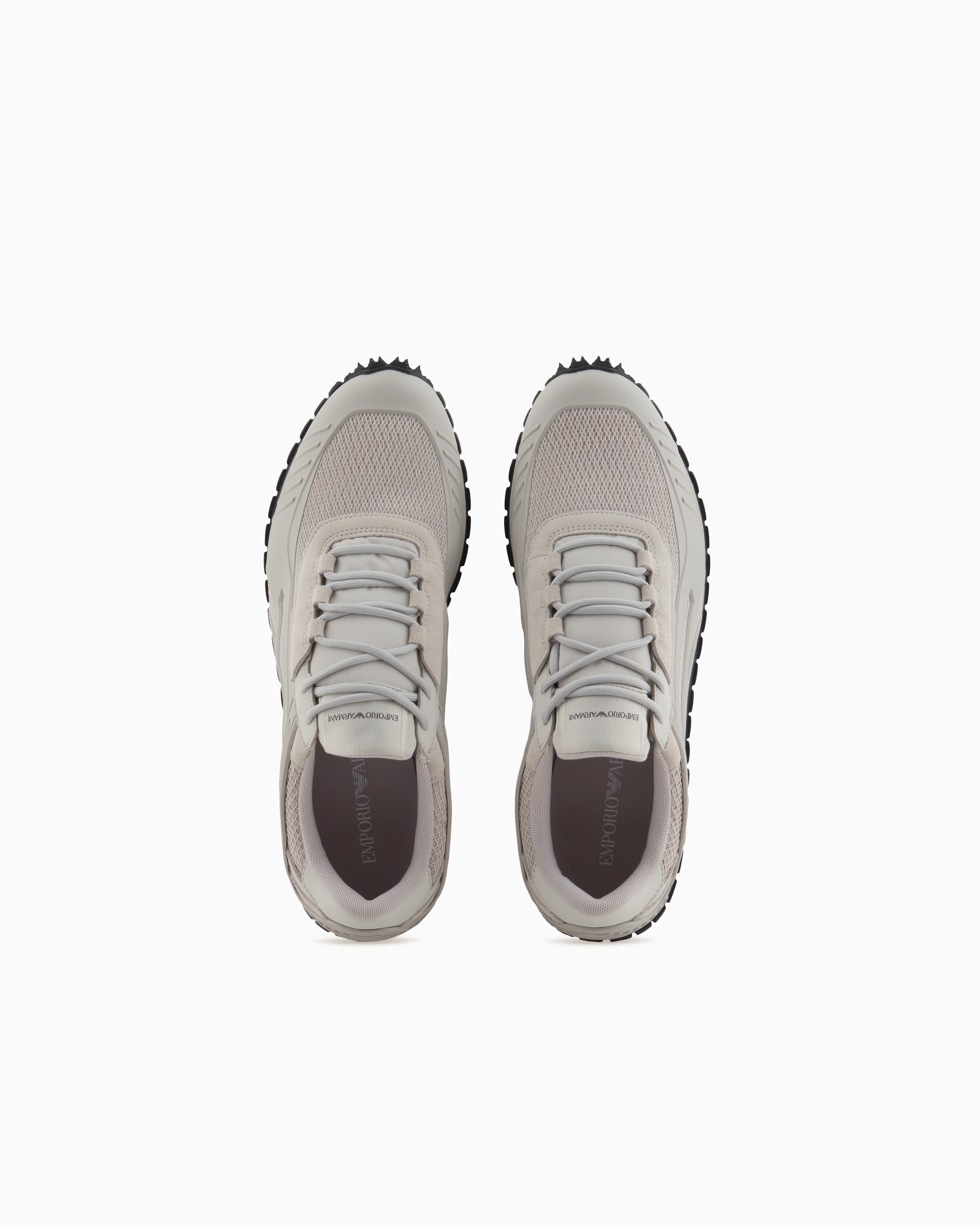 Emporio Armani Sneaker Mit Details Aus Mesh In Grau