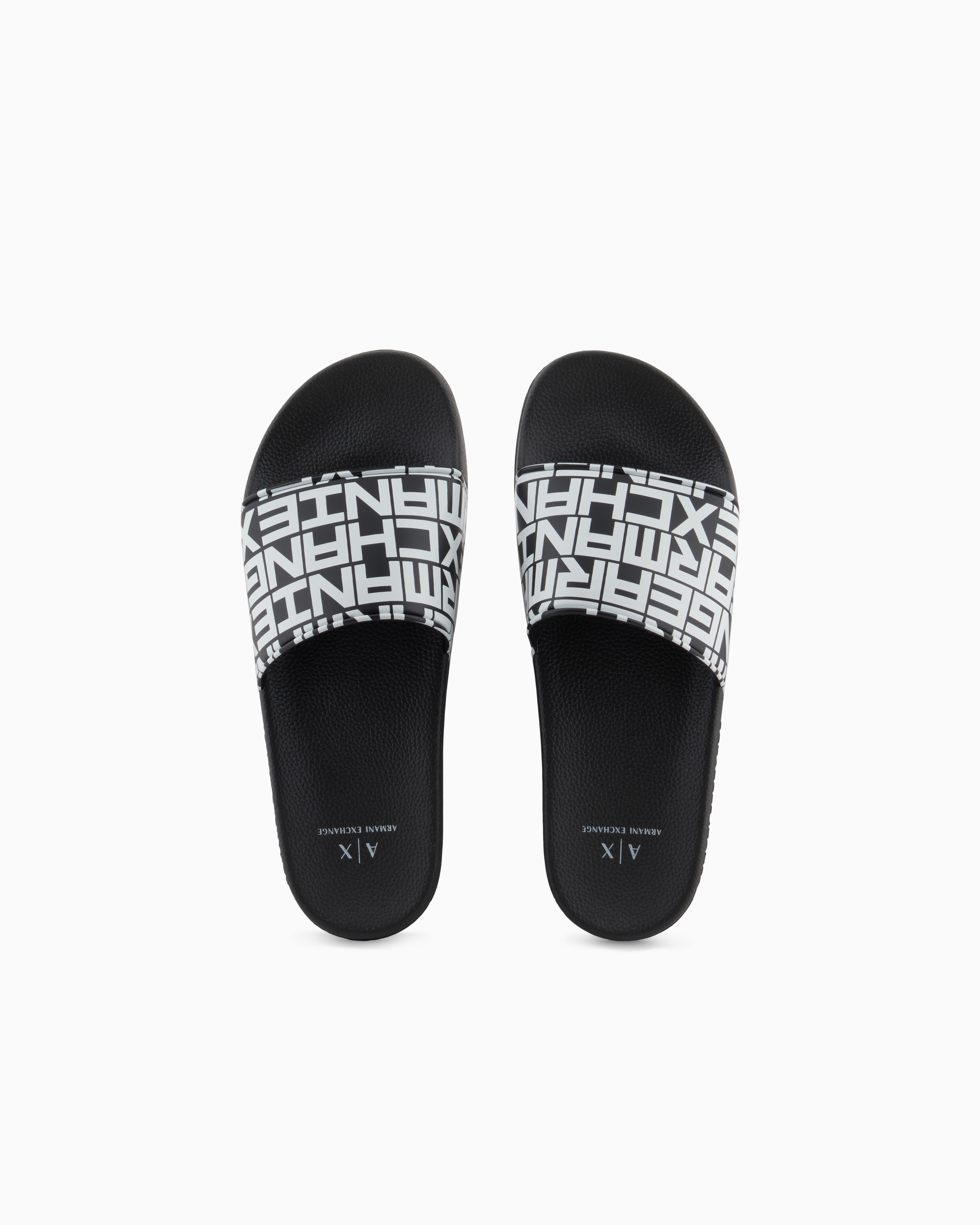 Armani Exchange Slides In Black