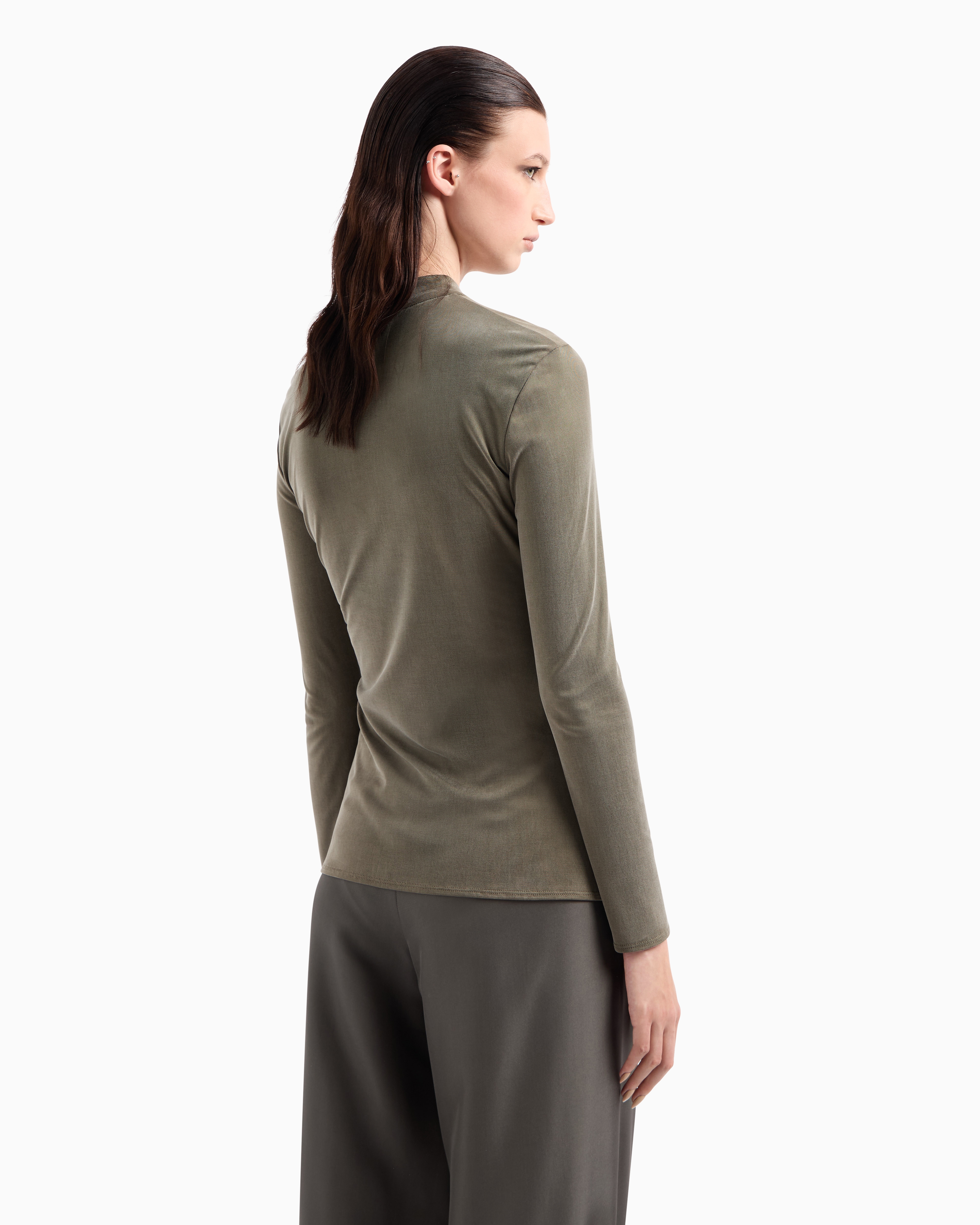 【関税込み】Giorgio Armani ベージュ ジップセーター パーシャルジップセーター バージンウール プラッシュニット