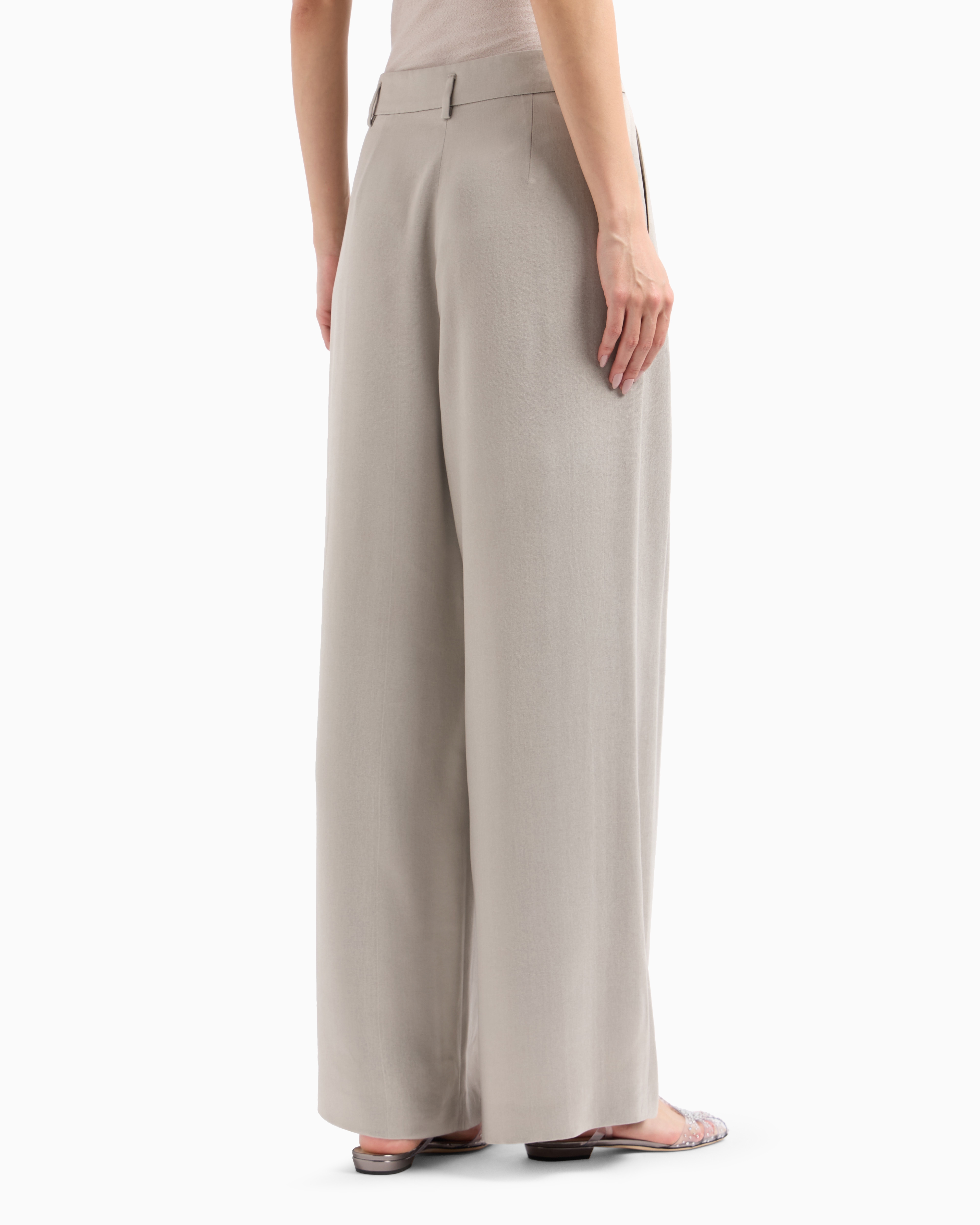 【関税&送料込】Giorgio Armani Eco-Viscose E Cupro Trouser W GIORGIO ARMANI Eco-viscose e cupro trouser with pinces