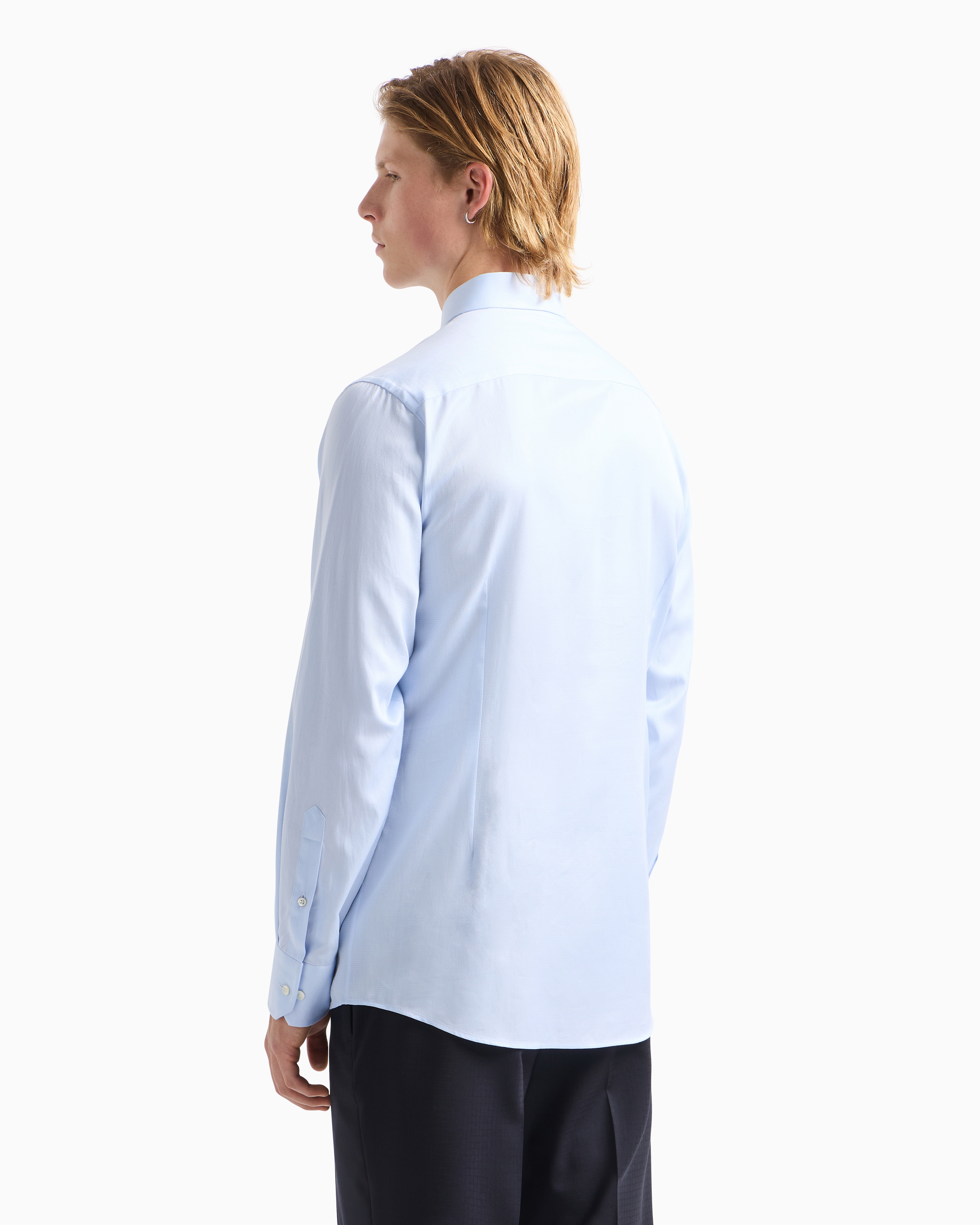 Emporio Armani Classic Shirts In Light_blue