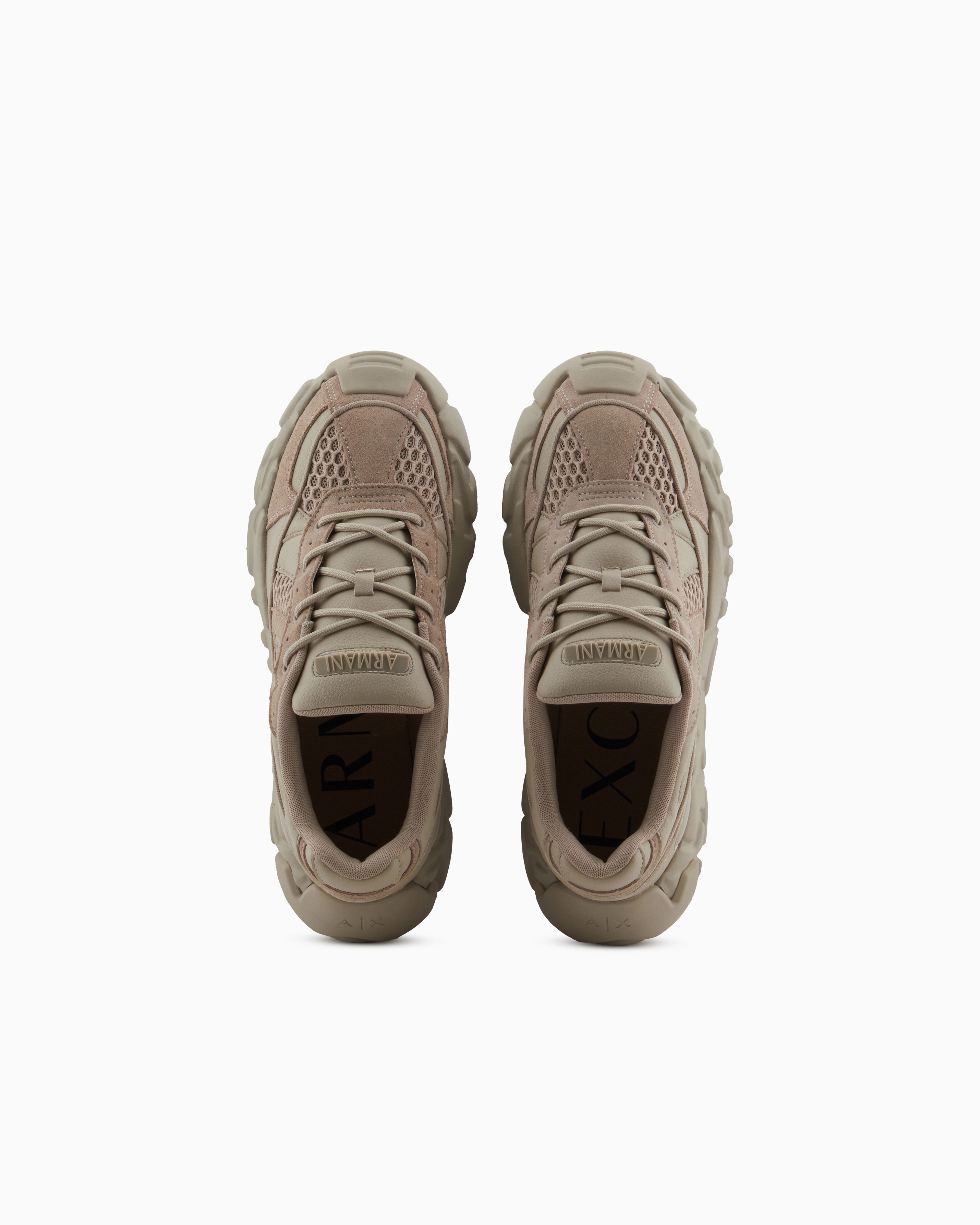Armani Exchange Sneakers In Brown