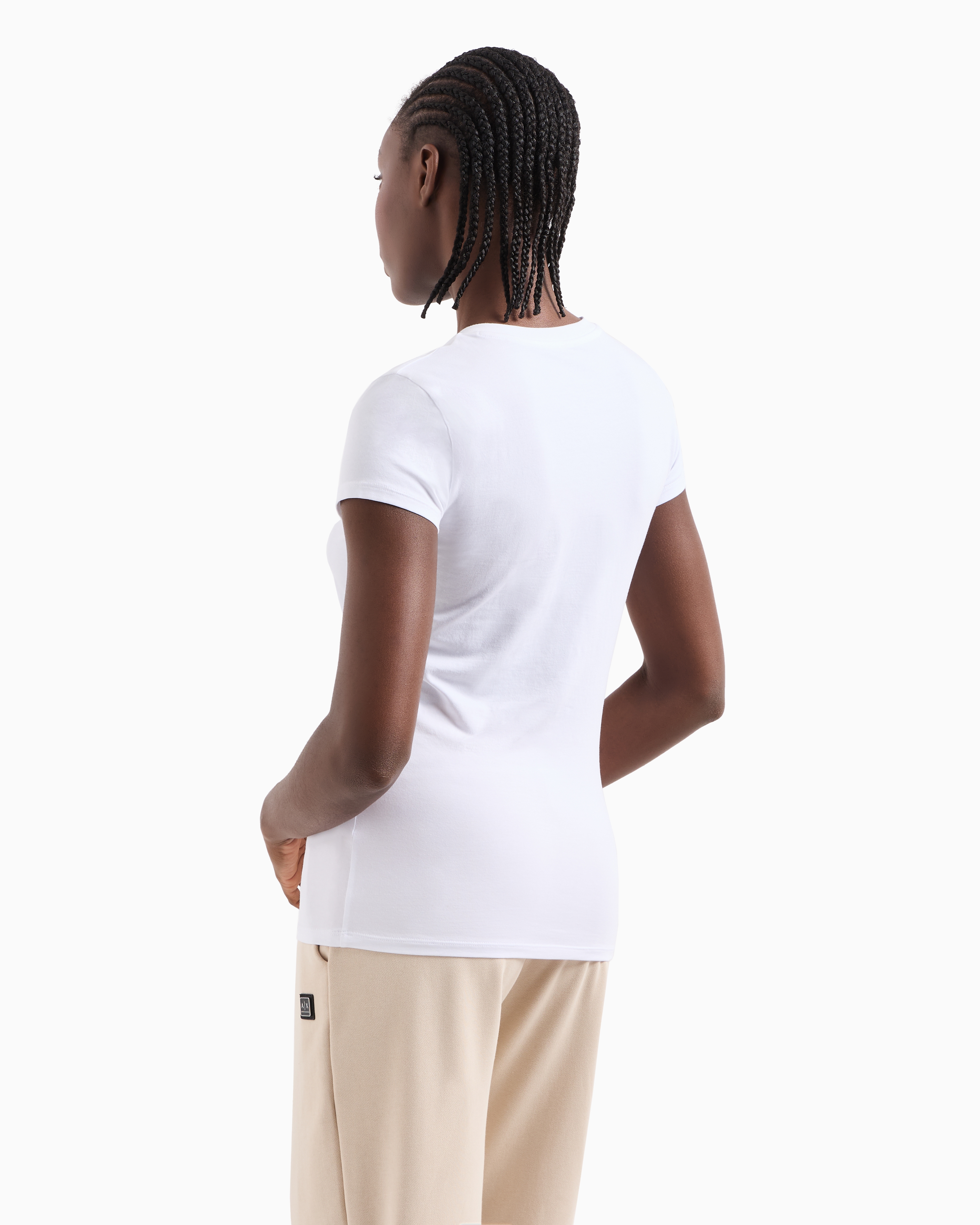 Armani Exchange Slim Fit T-shirts In White