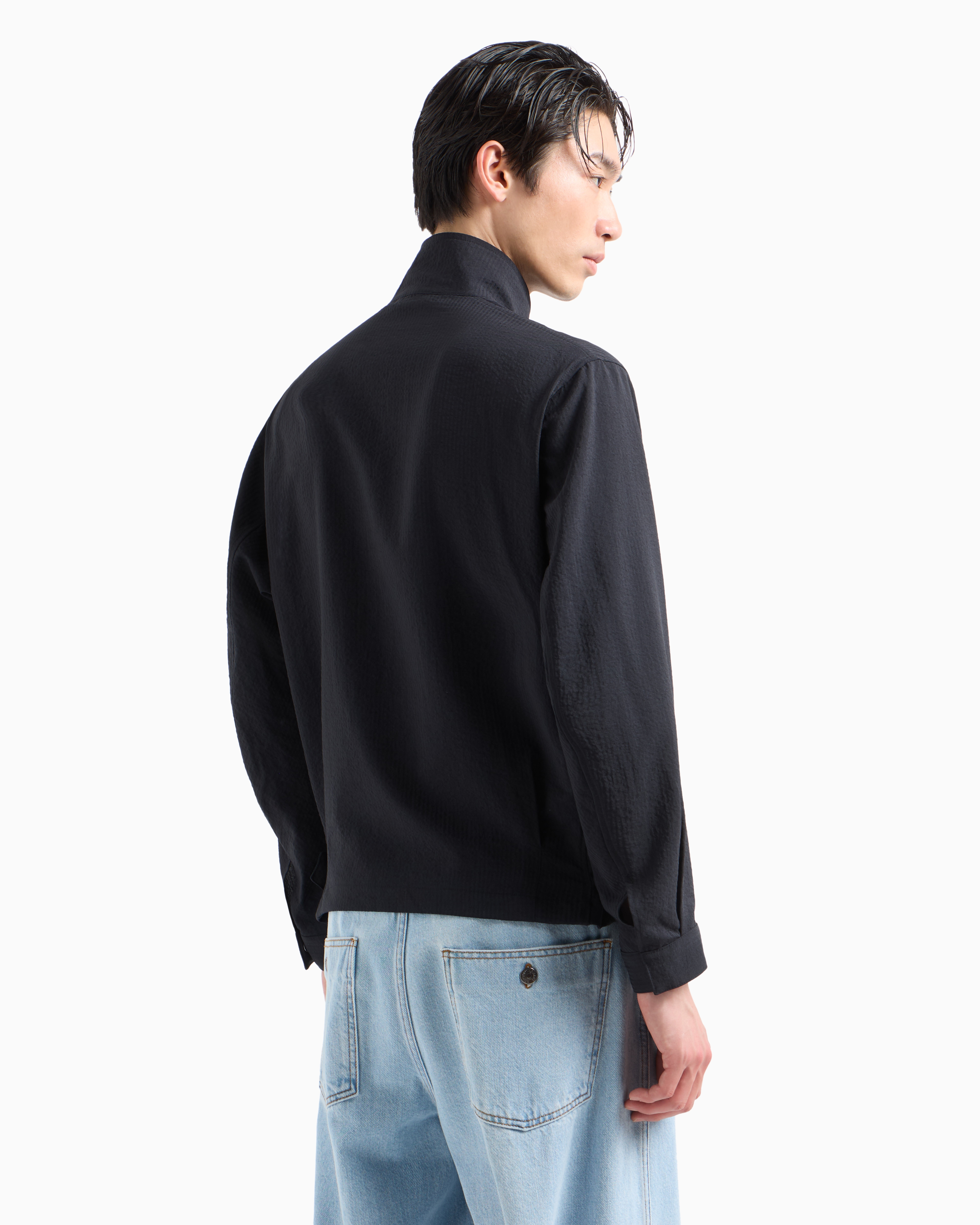 Nylon seersucker blouson | Emporio Armani