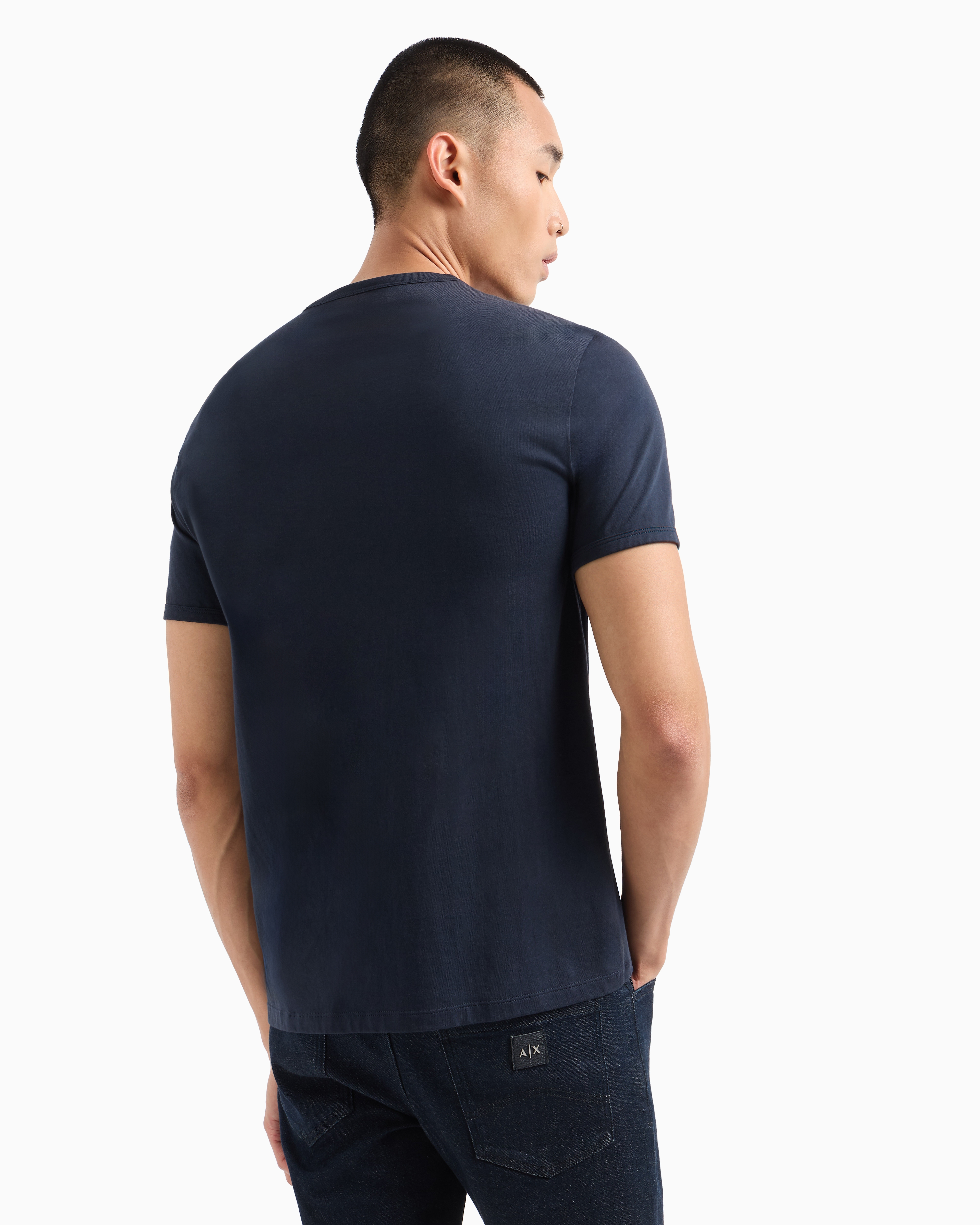 Armani Exchange - Regular Fit T-Shirts, Man, Navy Blue, Size: