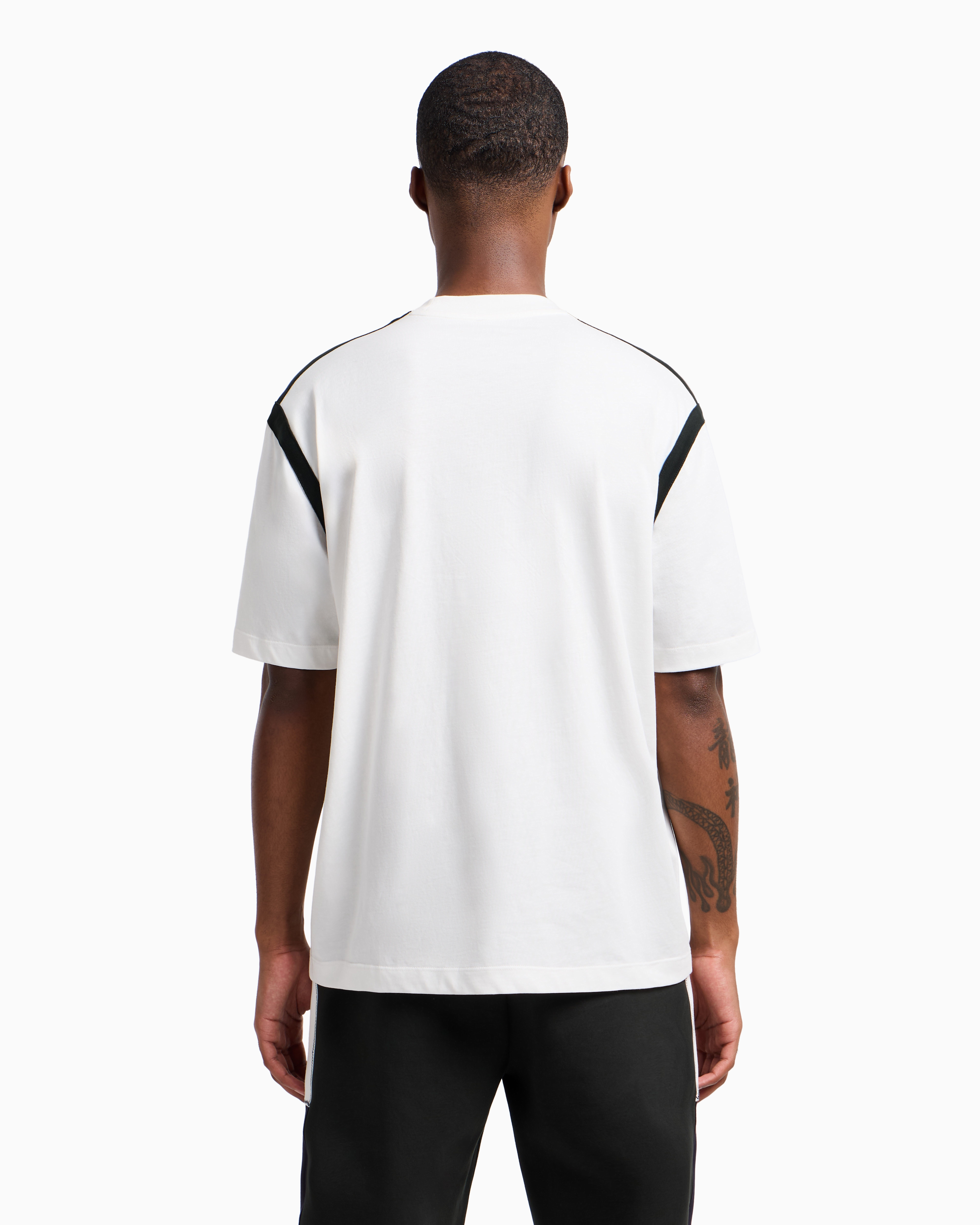 Armani Exchange - Regular fit T-shirt with logo print, Man, White, Size: