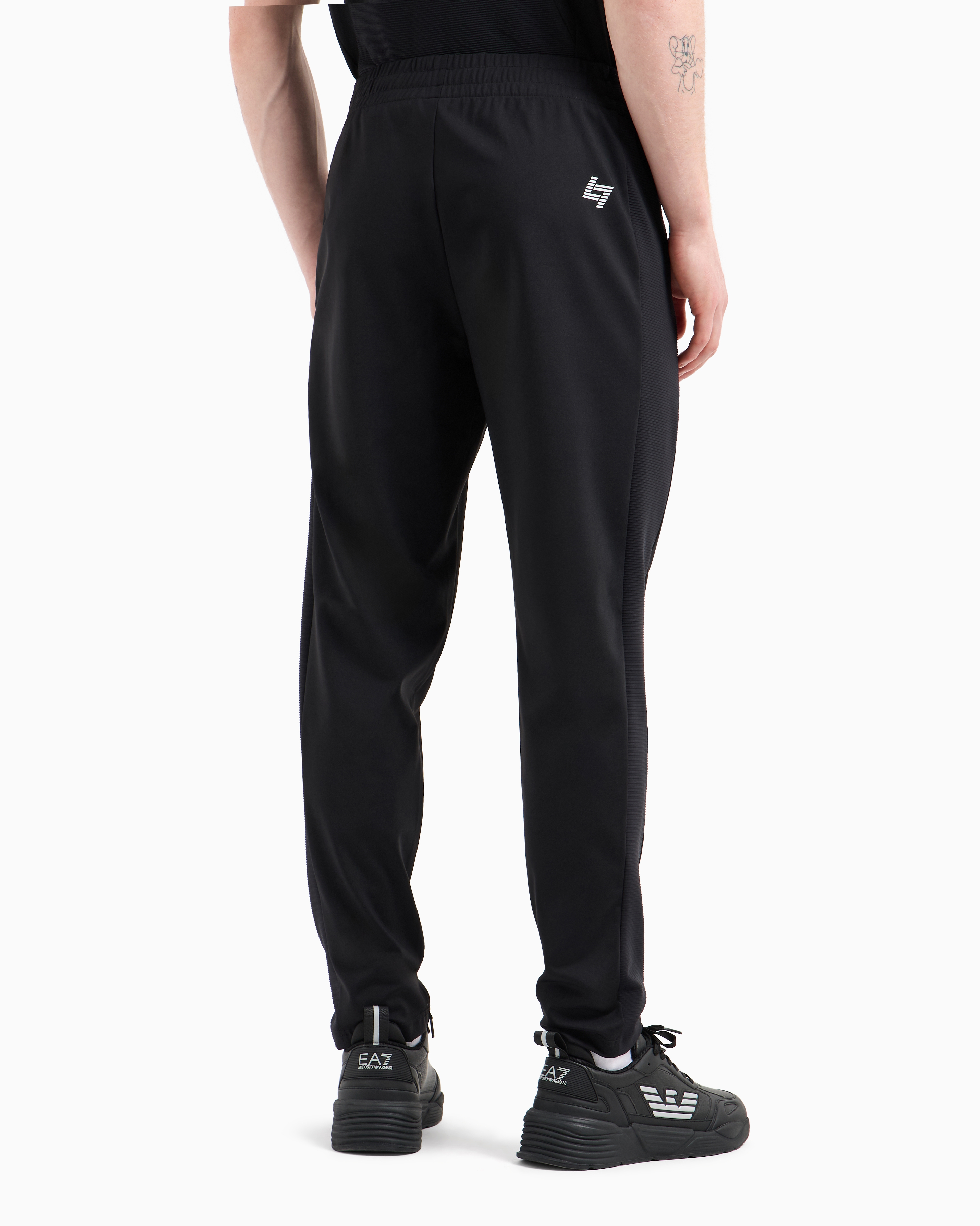 Ea7 Dynamic Athlete Trousers In Vigor7 Technical Fabric In Black