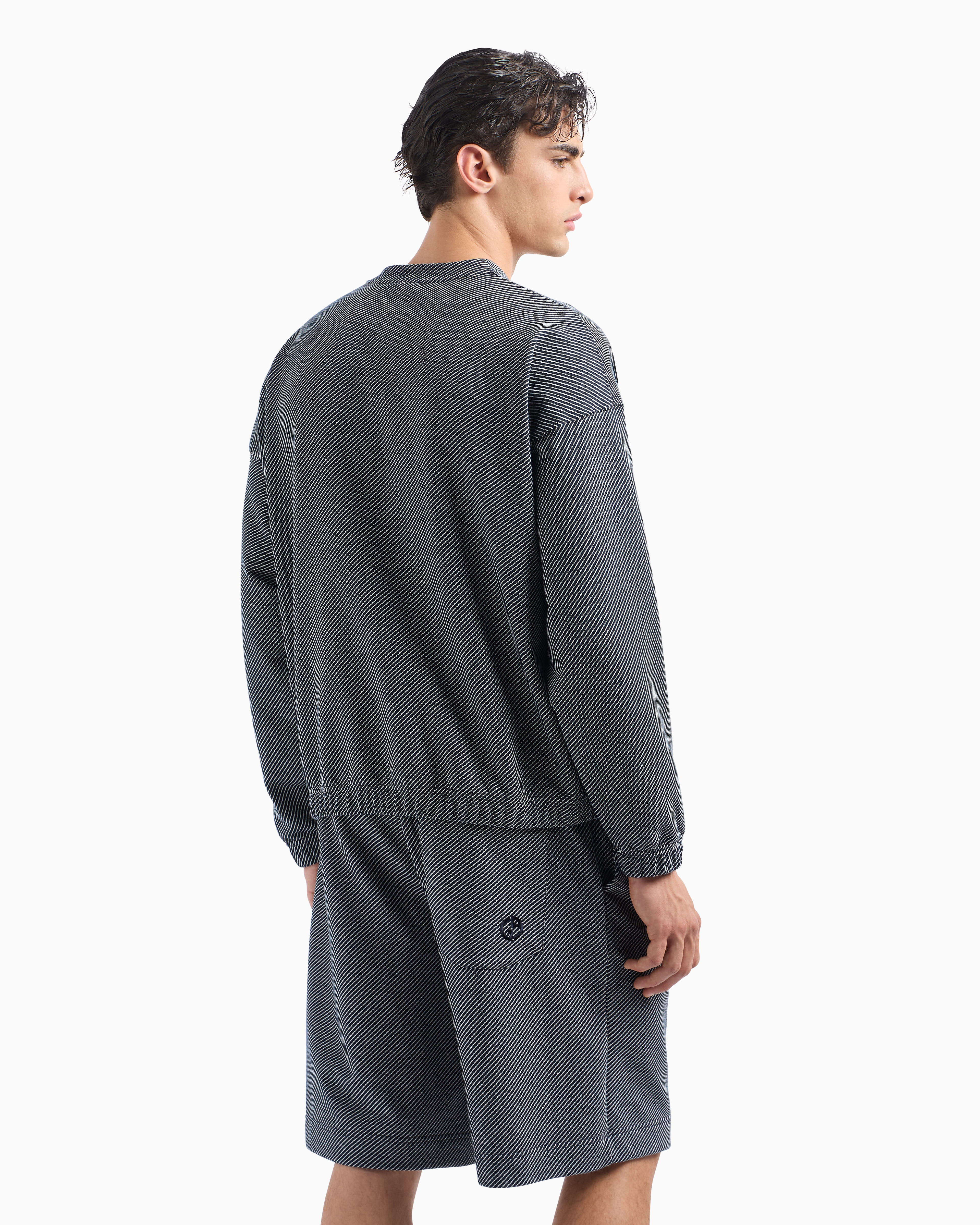 Giorgio Armani Sweatshirts Without Hood In Blue