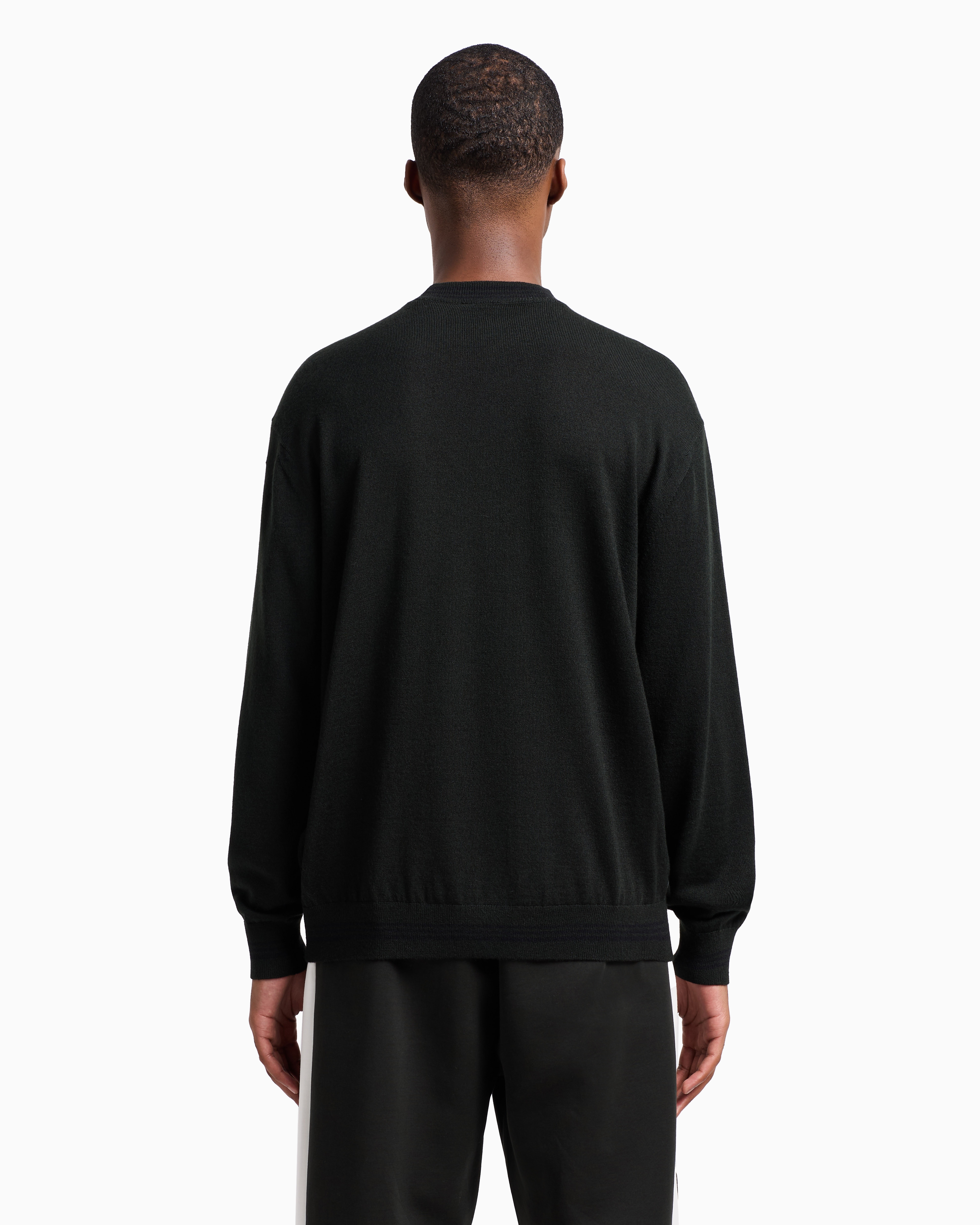 Armani Exchange Wool Blend Turtleneck Sweater In Green