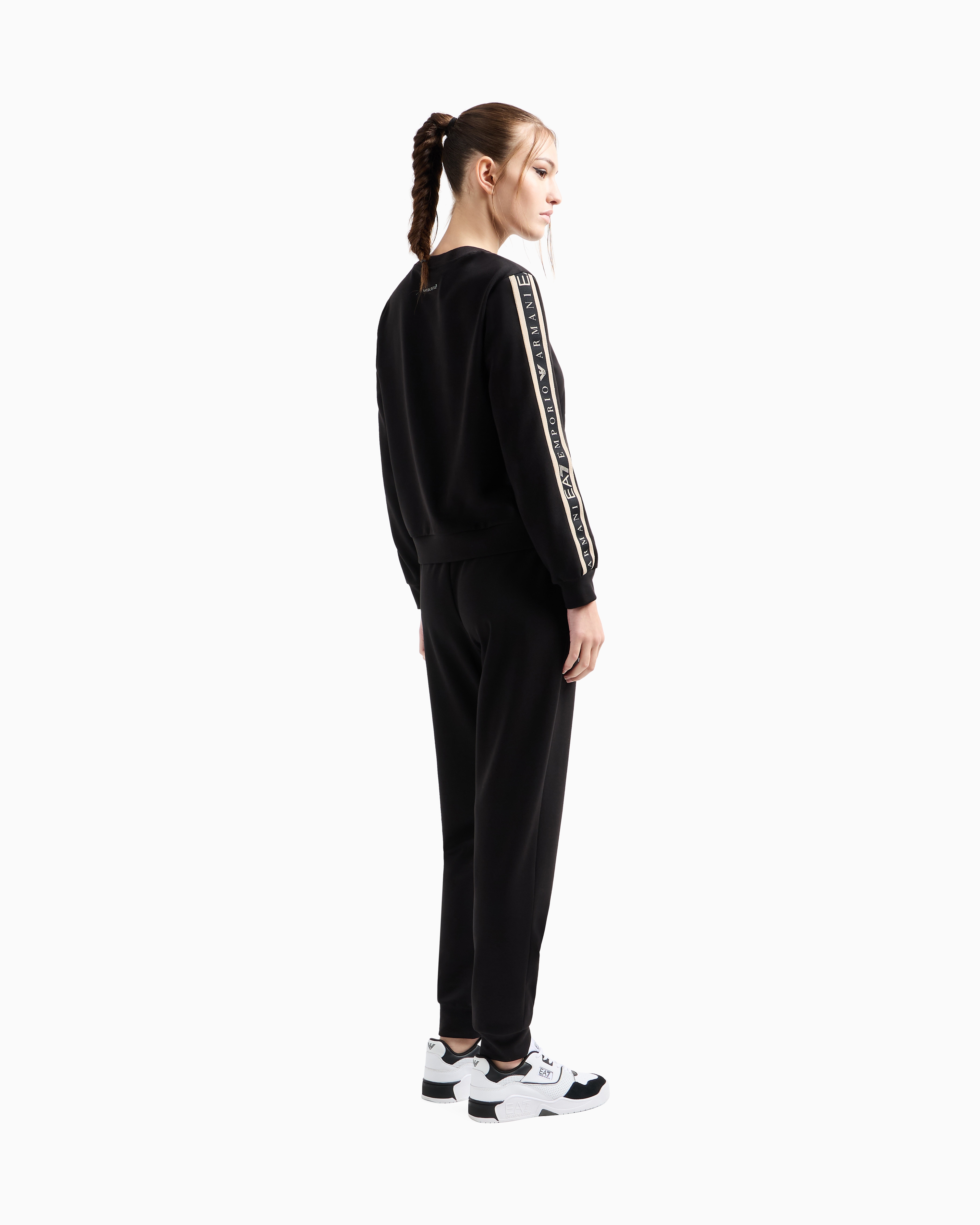 Ea7 Dynamic Athlete Tracksuit In Natural Ventus7 Technical Fabric In Black