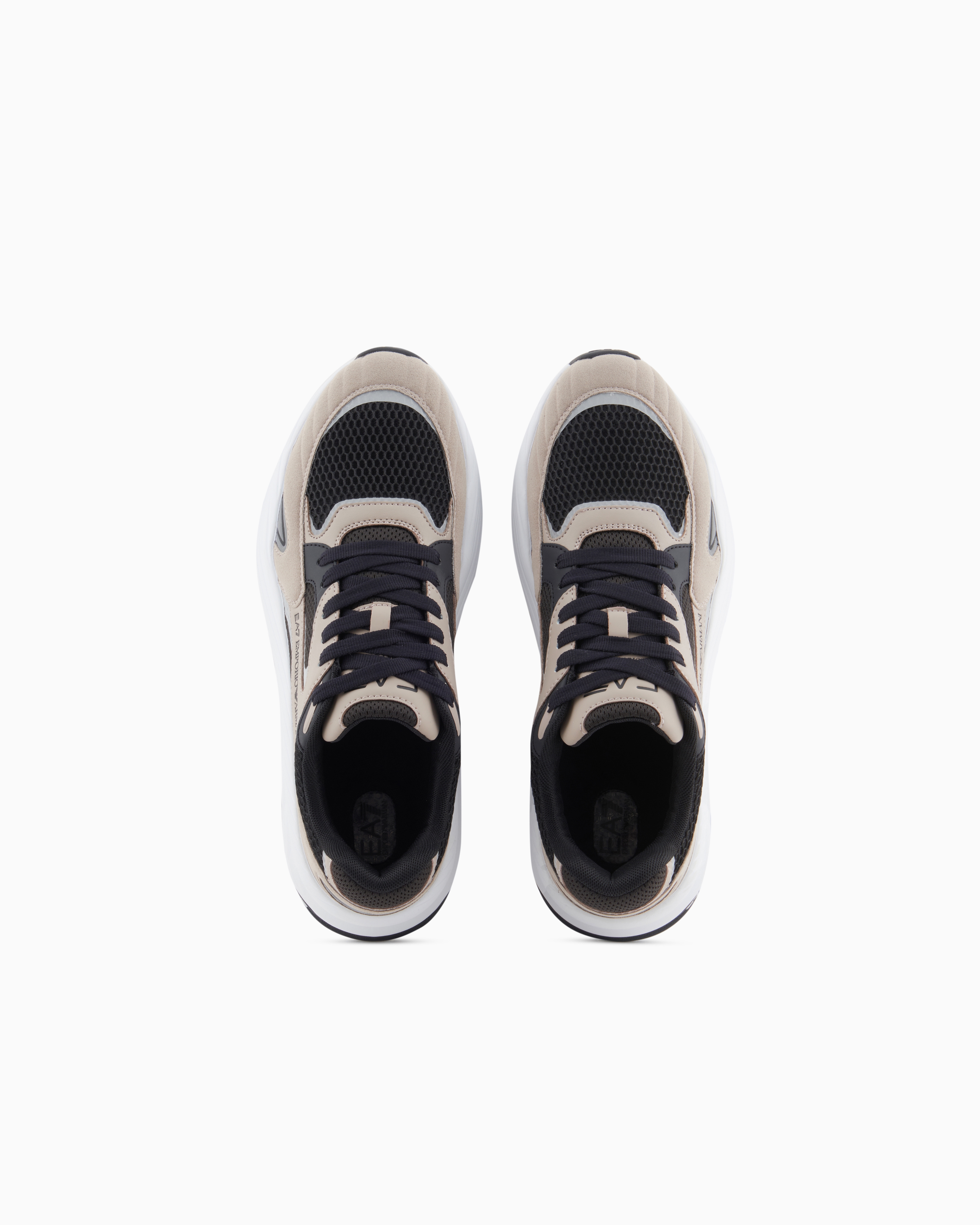 Ea7 Crusher Sonic Mix Sneakers In Beige