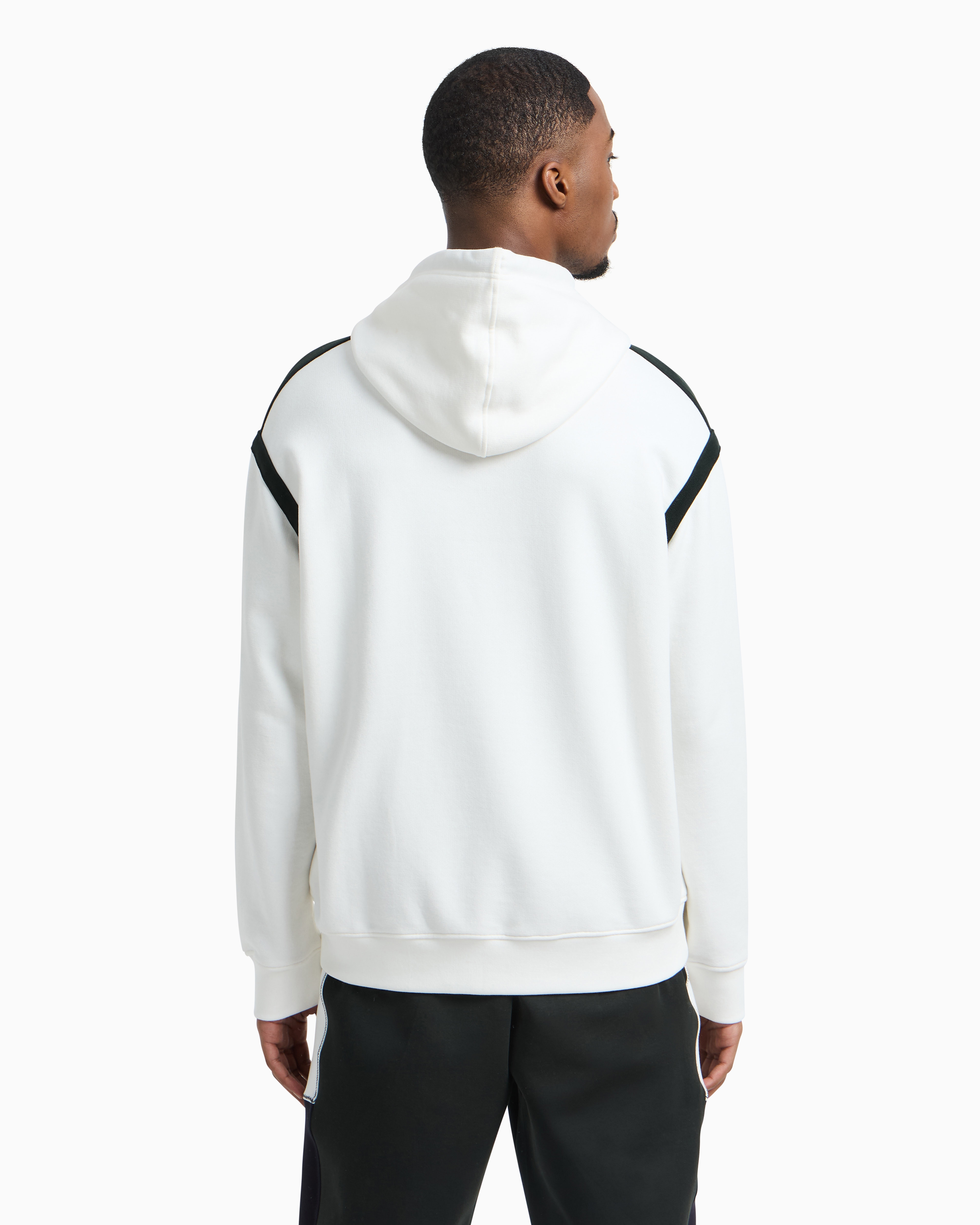 Armani Exchange Hoodie With Maxi Logo On The Chest In White