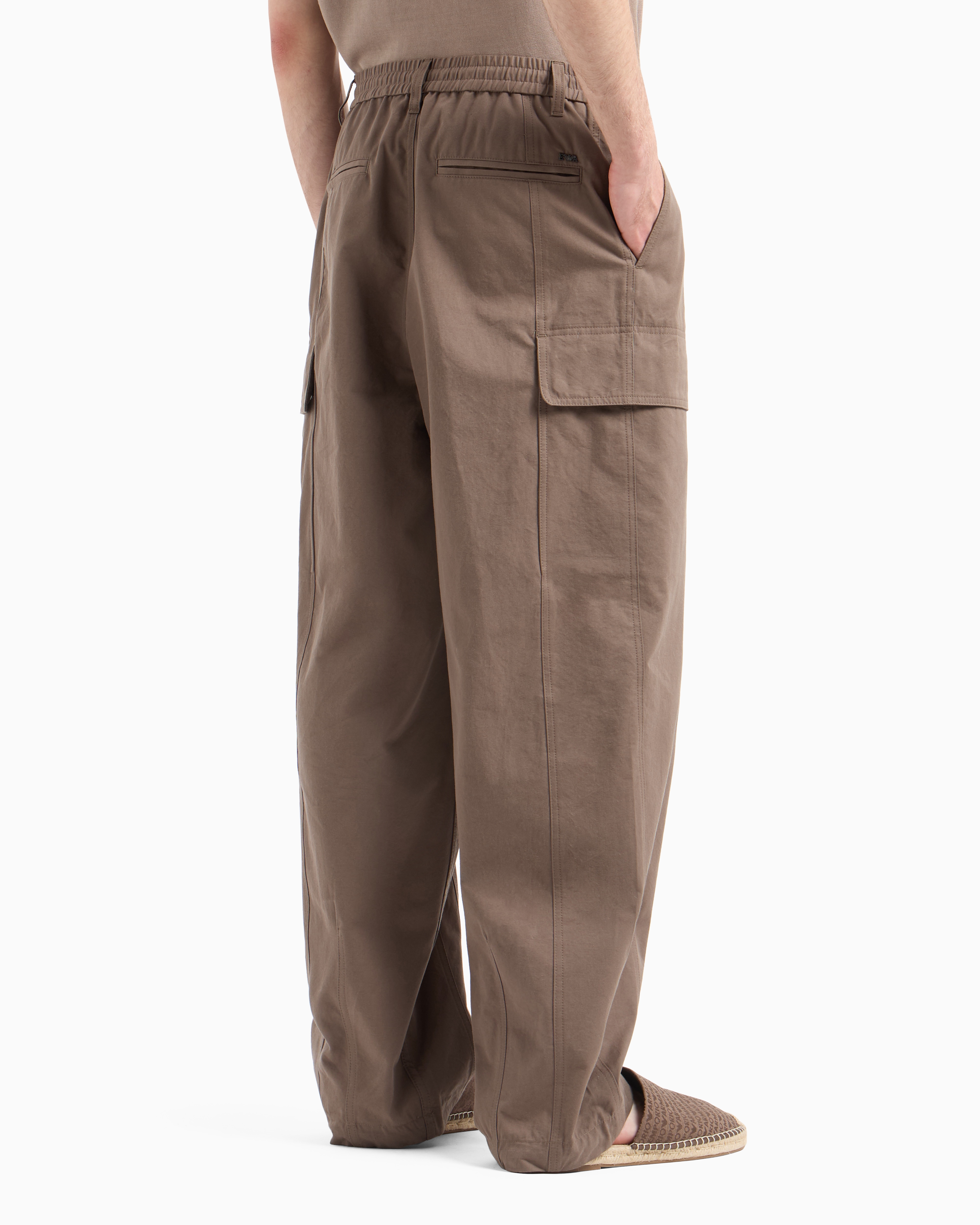 EMPORIO ARMANI COTTON CARGO TROUSERS