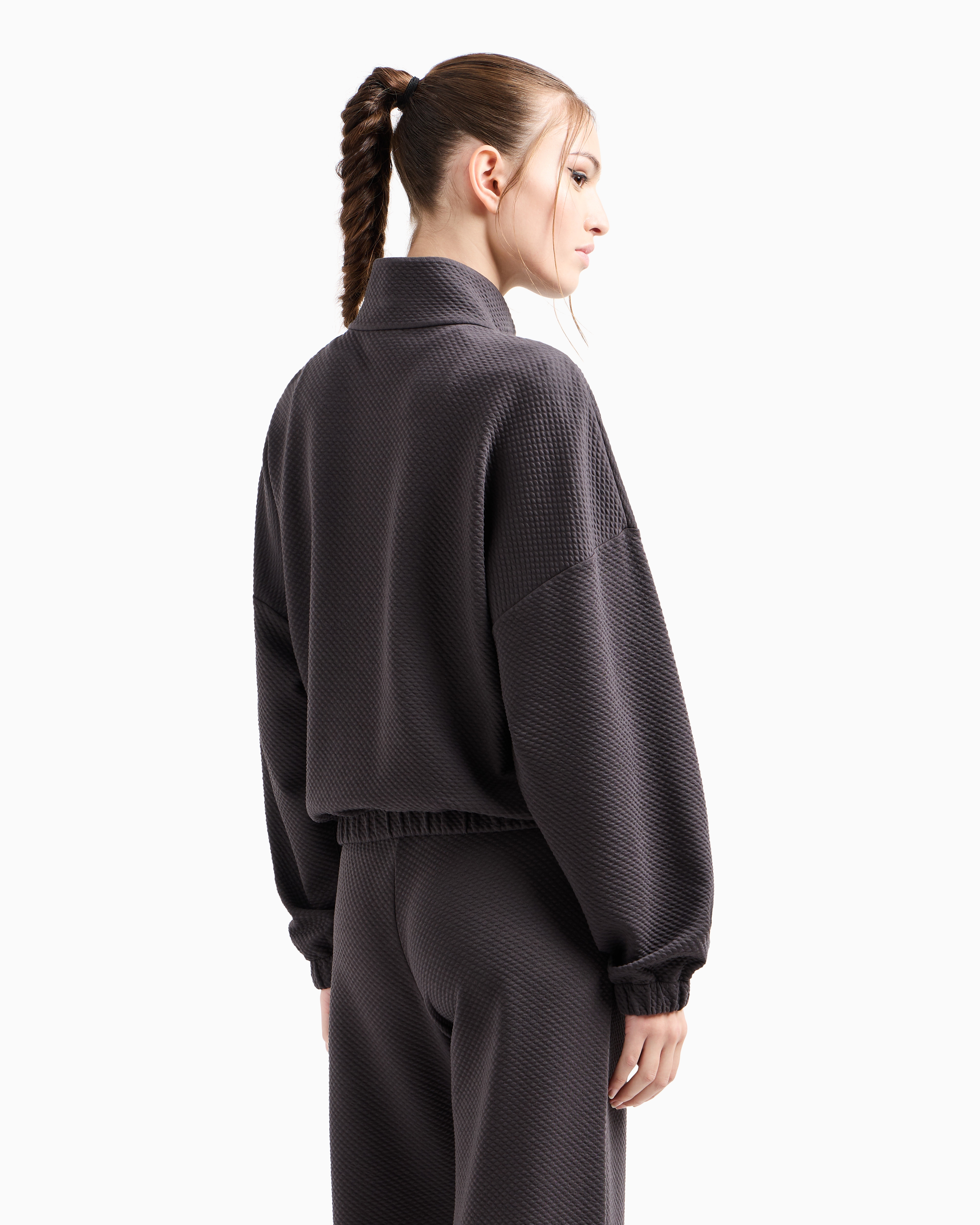 Ea7 Zip-up Sweatshirts In Grey