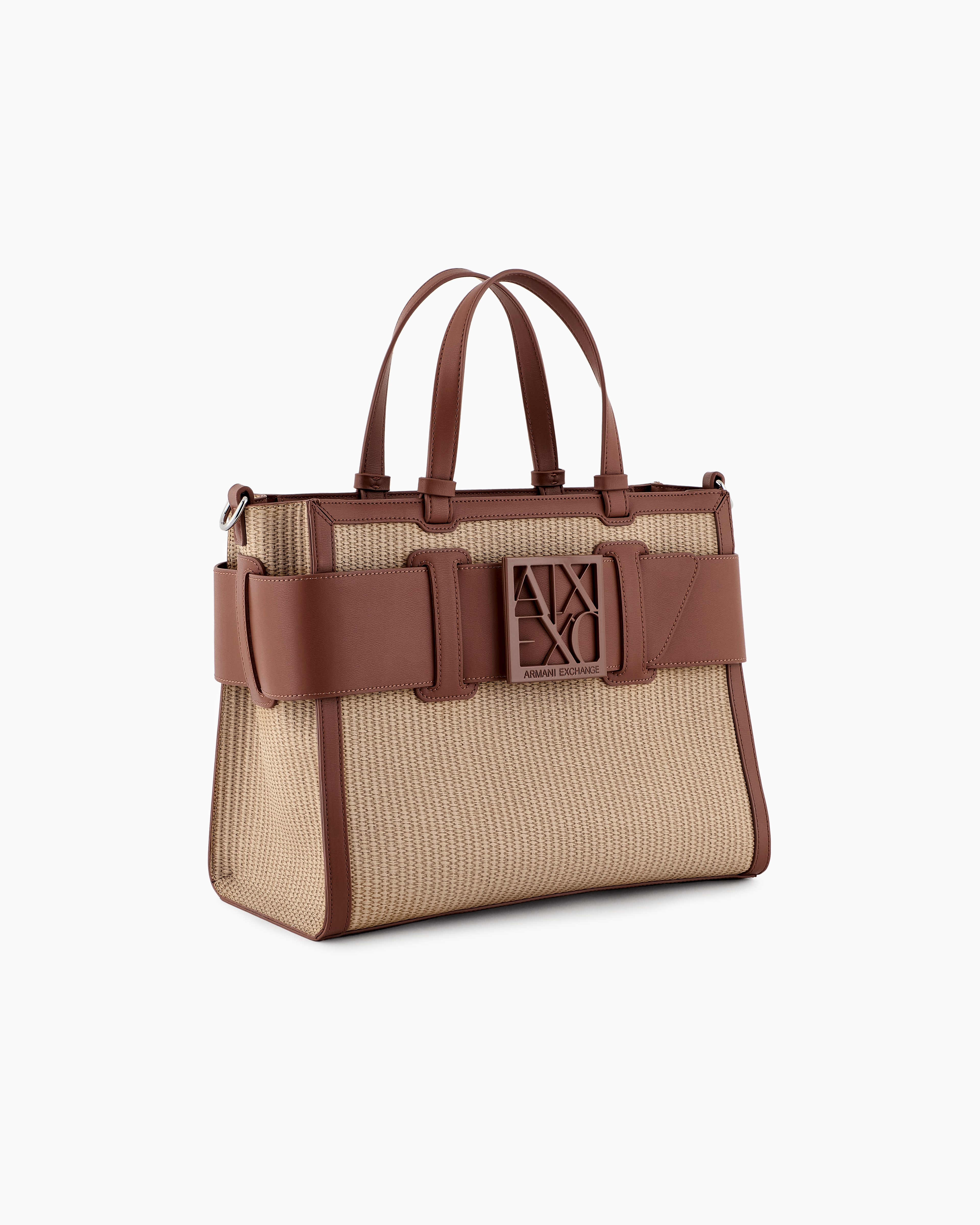 Armani Exchange Shoppers In Brown
