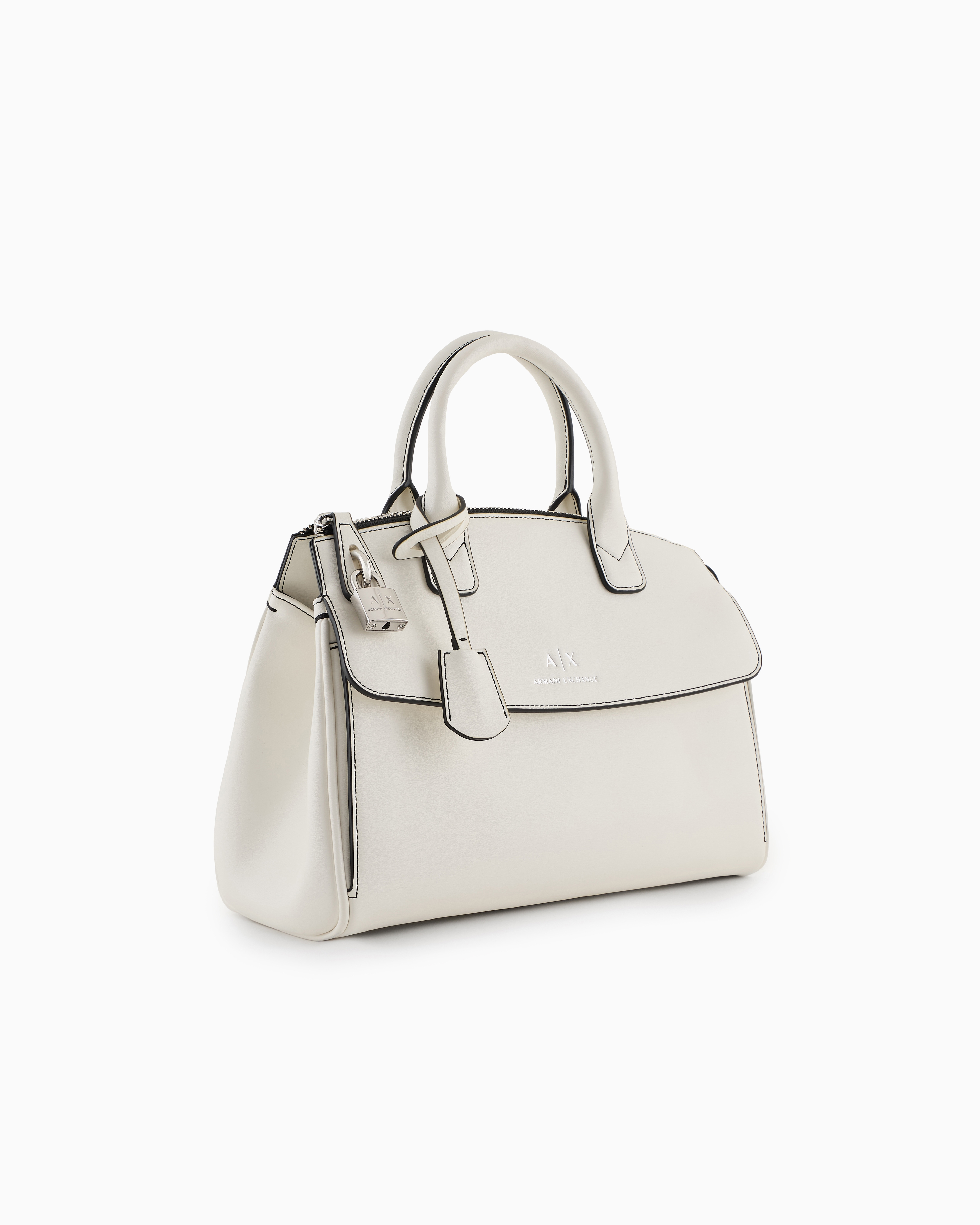 Armani Exchange Asv Handbag Trunk In White