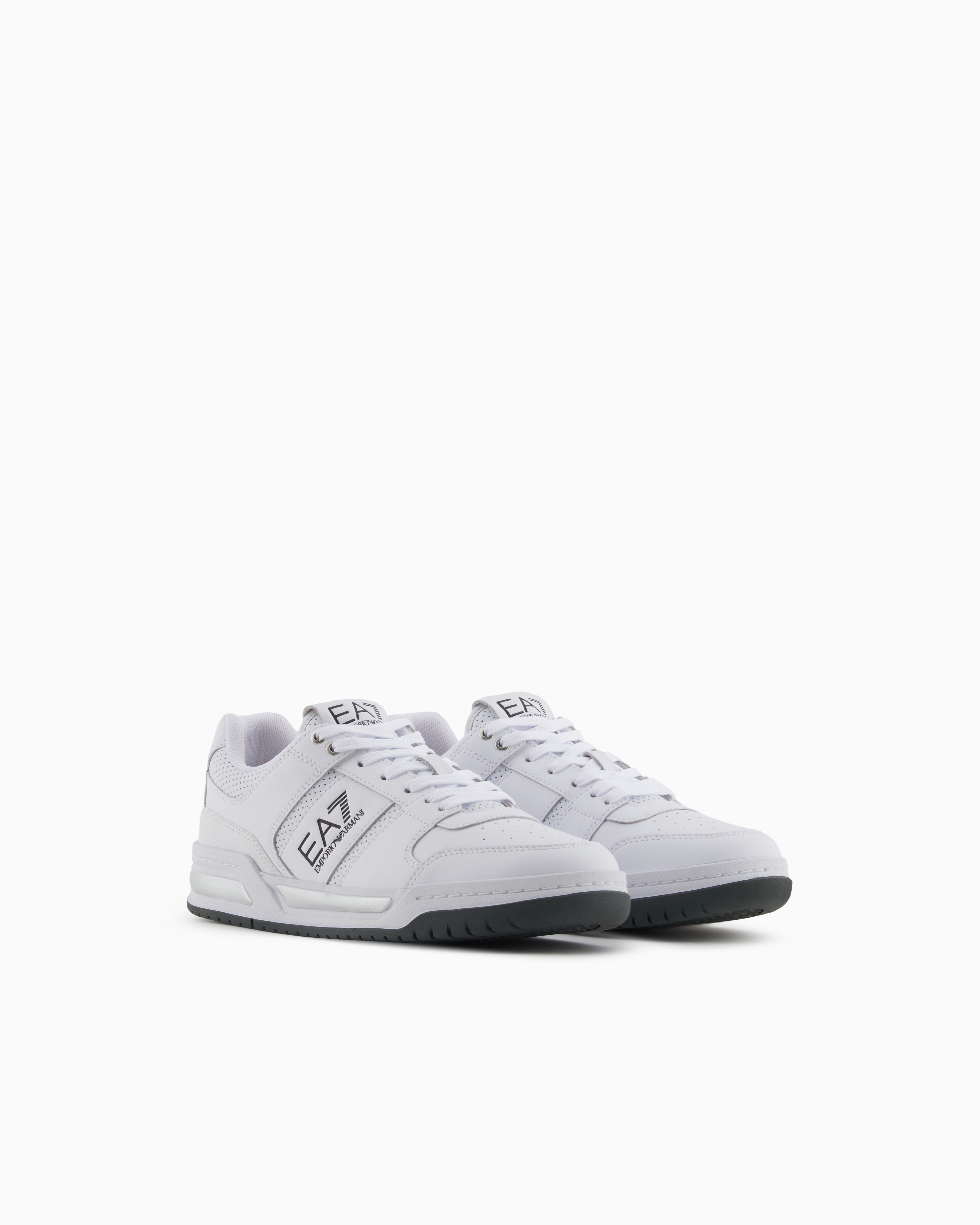 EA7 BASELINE LEATHER SNEAKERS