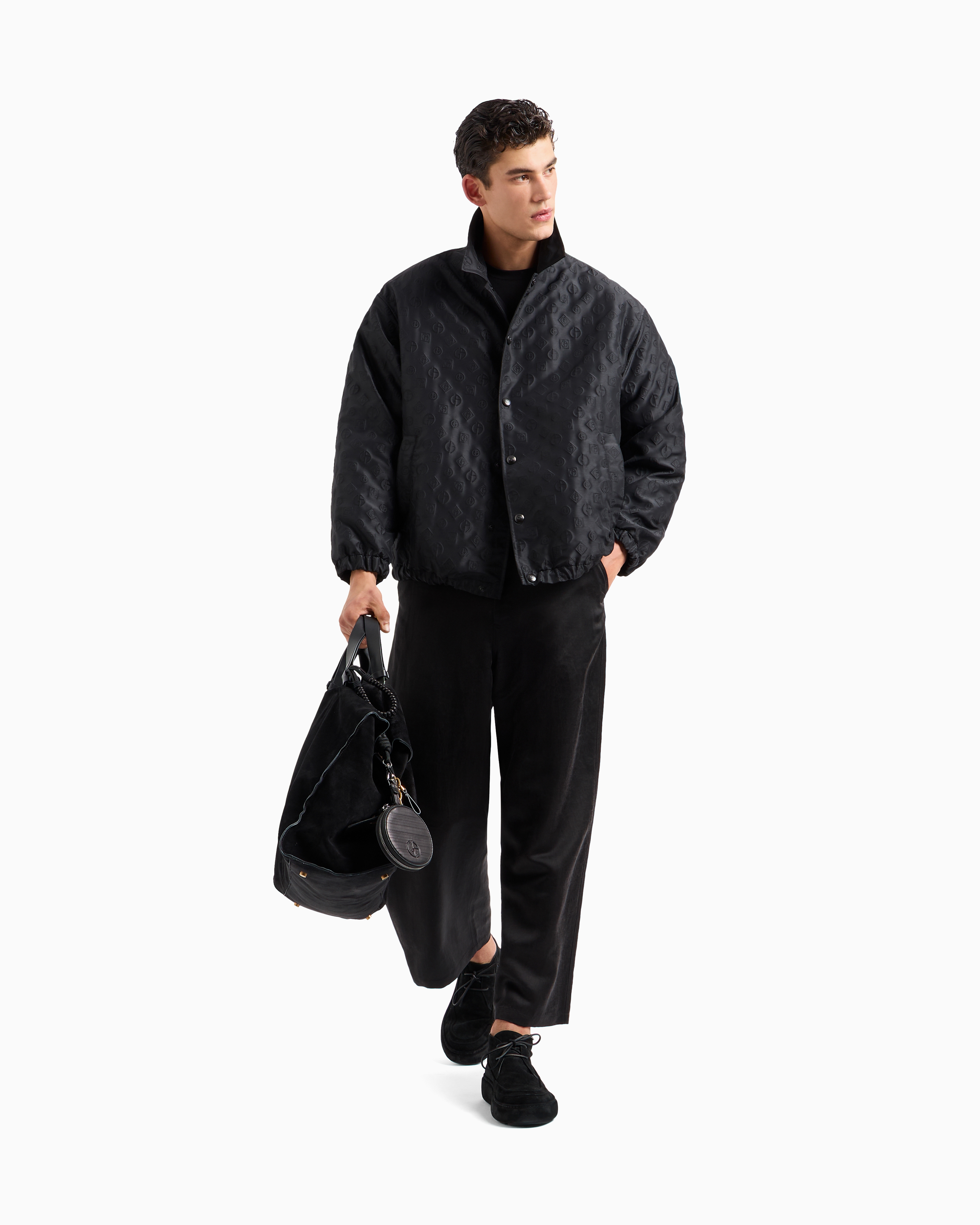 GIORGIO ARMANI OVERSIZED CREW-NECK T-SHIRT IN ORGANIC COTTON INTERLOCK