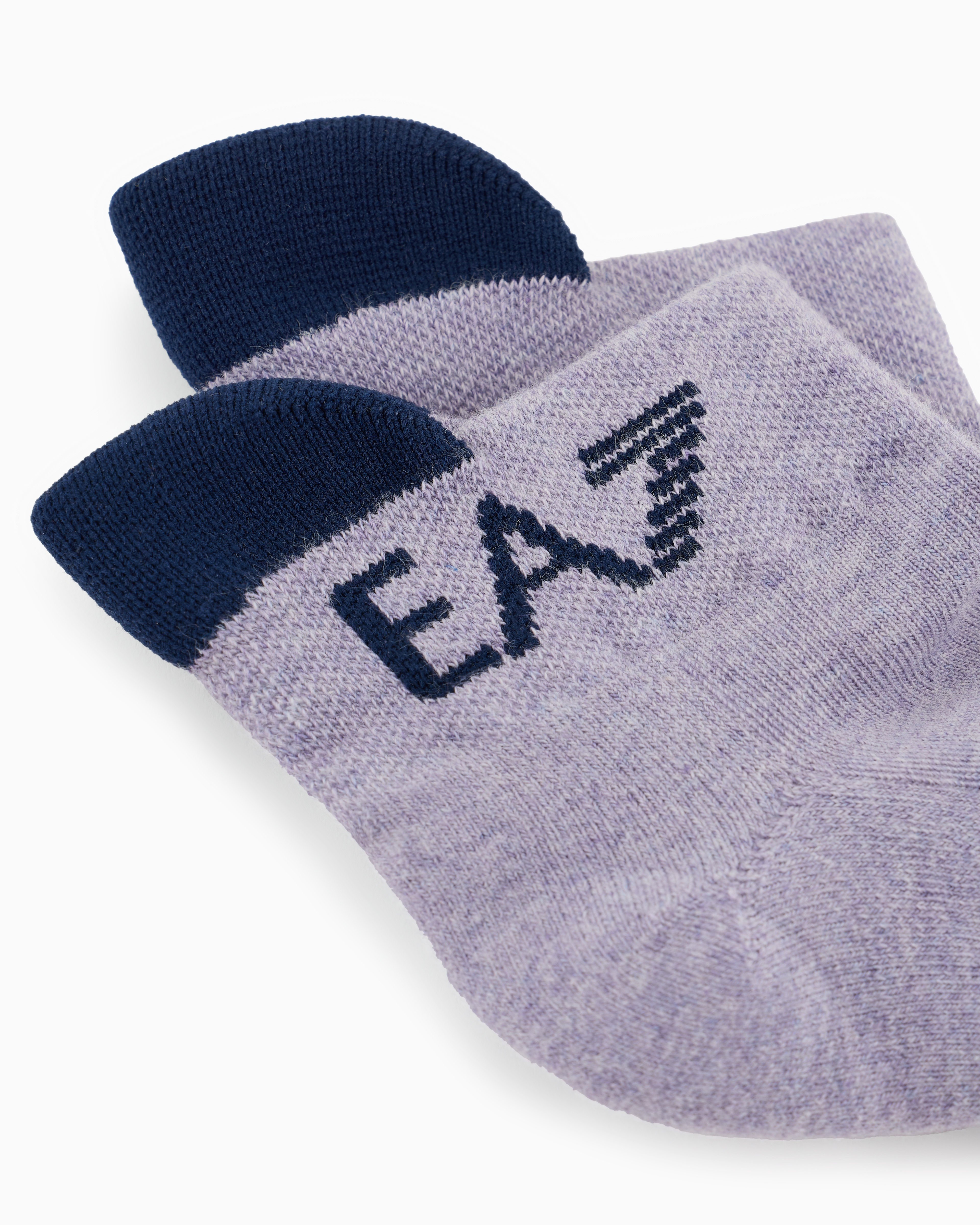 Ea7 Tennis Pro Cotton-blend Ankle Socks In Purple