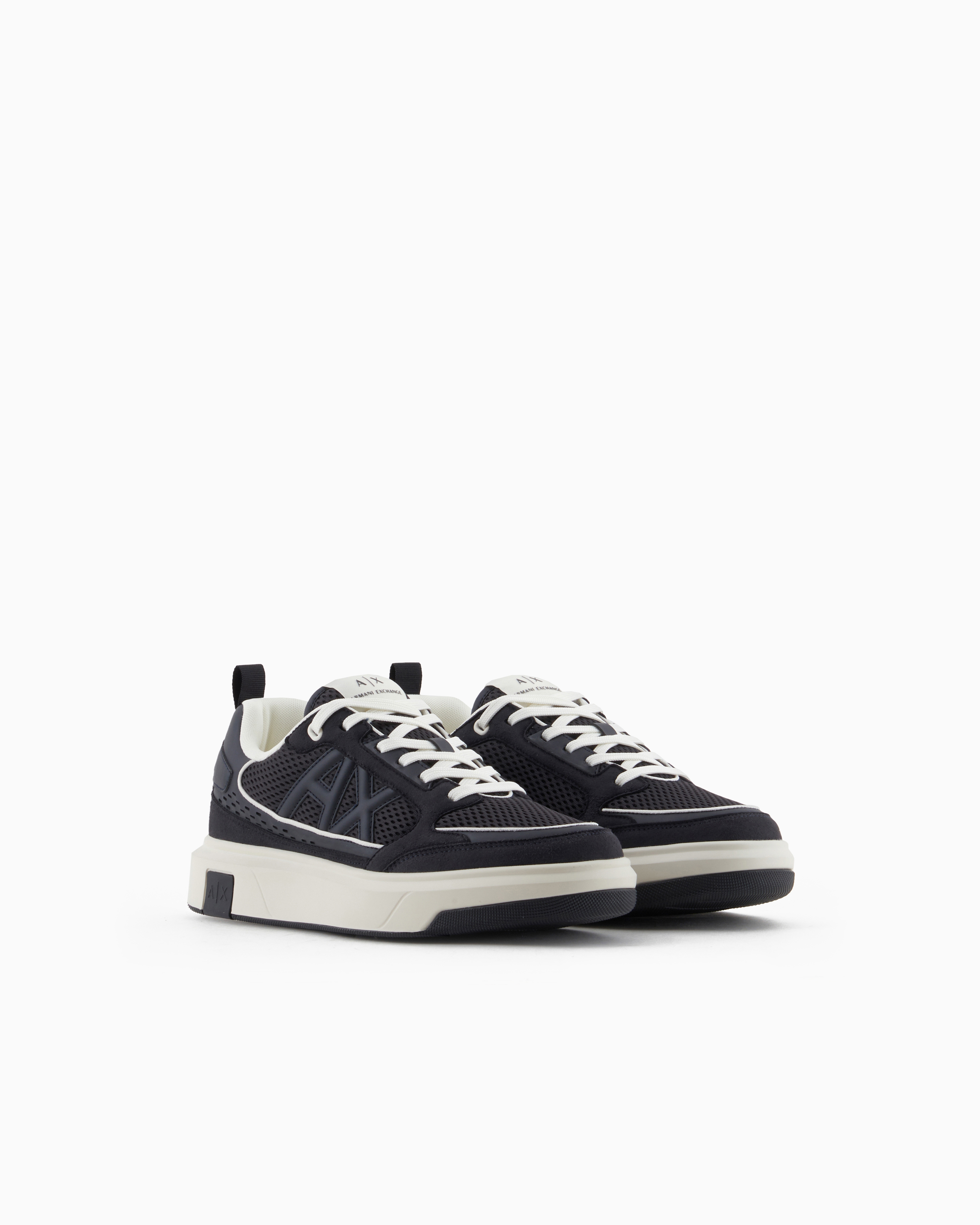 Armani Exchange Sneakers In Navy Blue