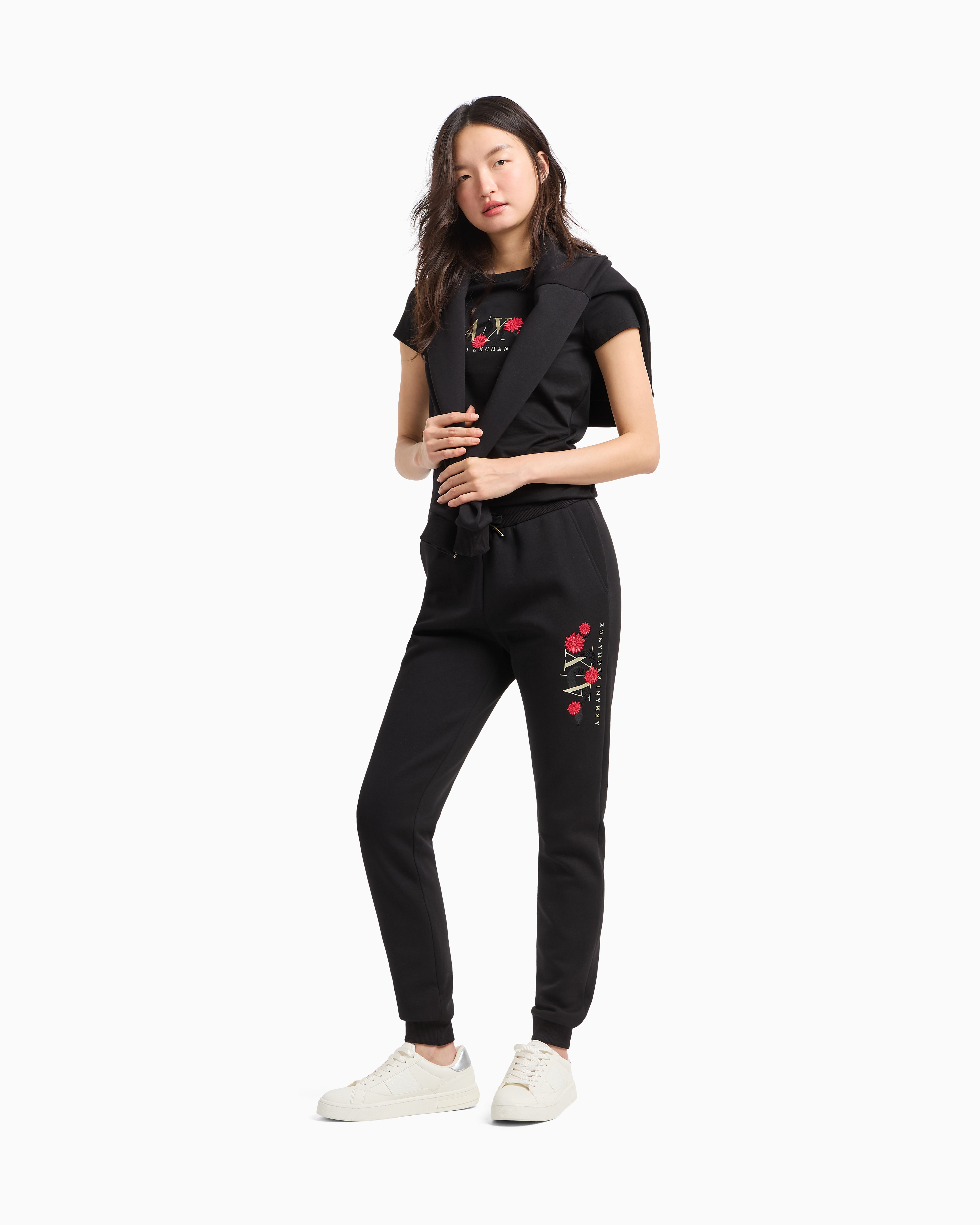 Armani Exchange Slim Fit T-shirts In Black