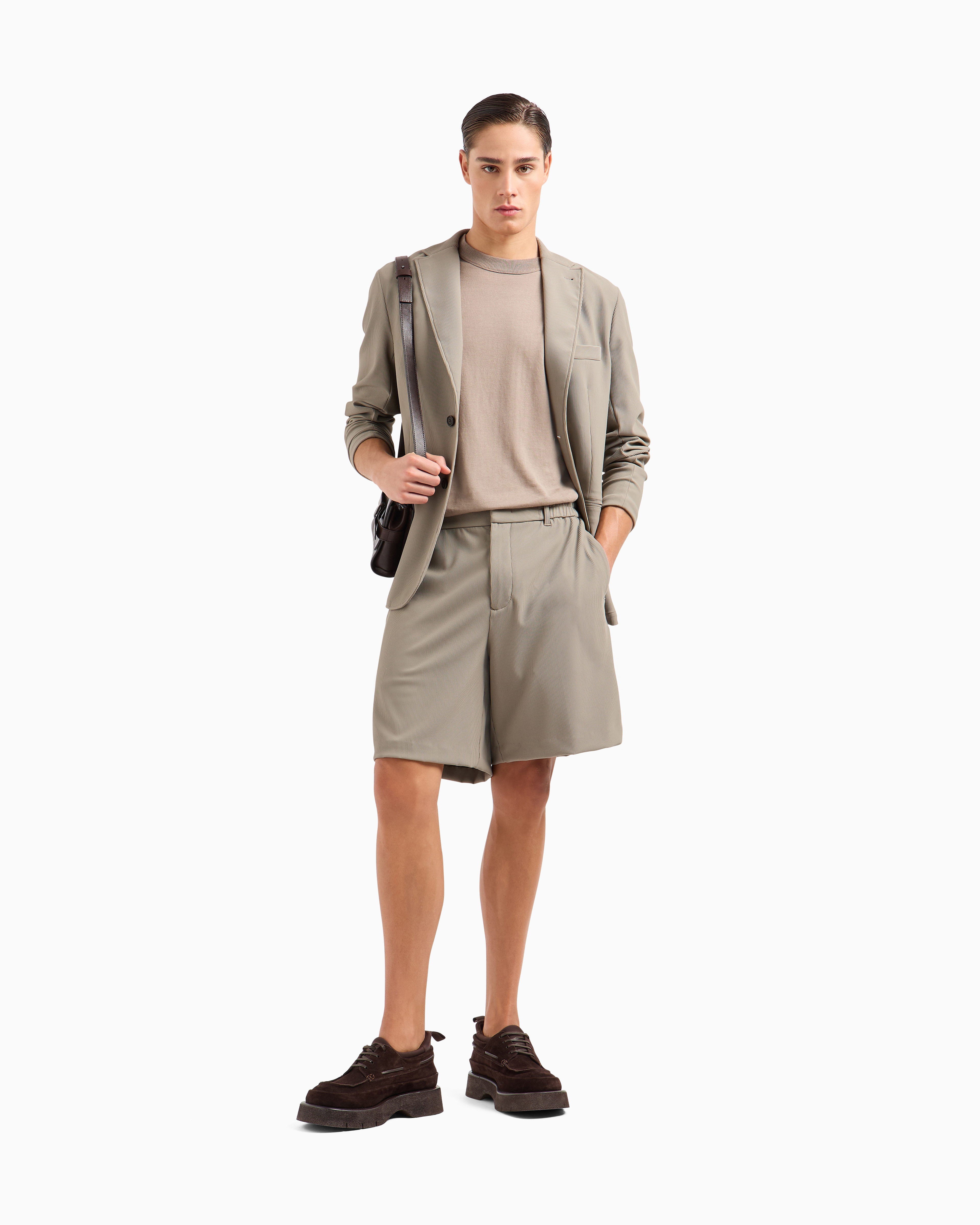 Emporio Armani Bermuda Shorts In Beige