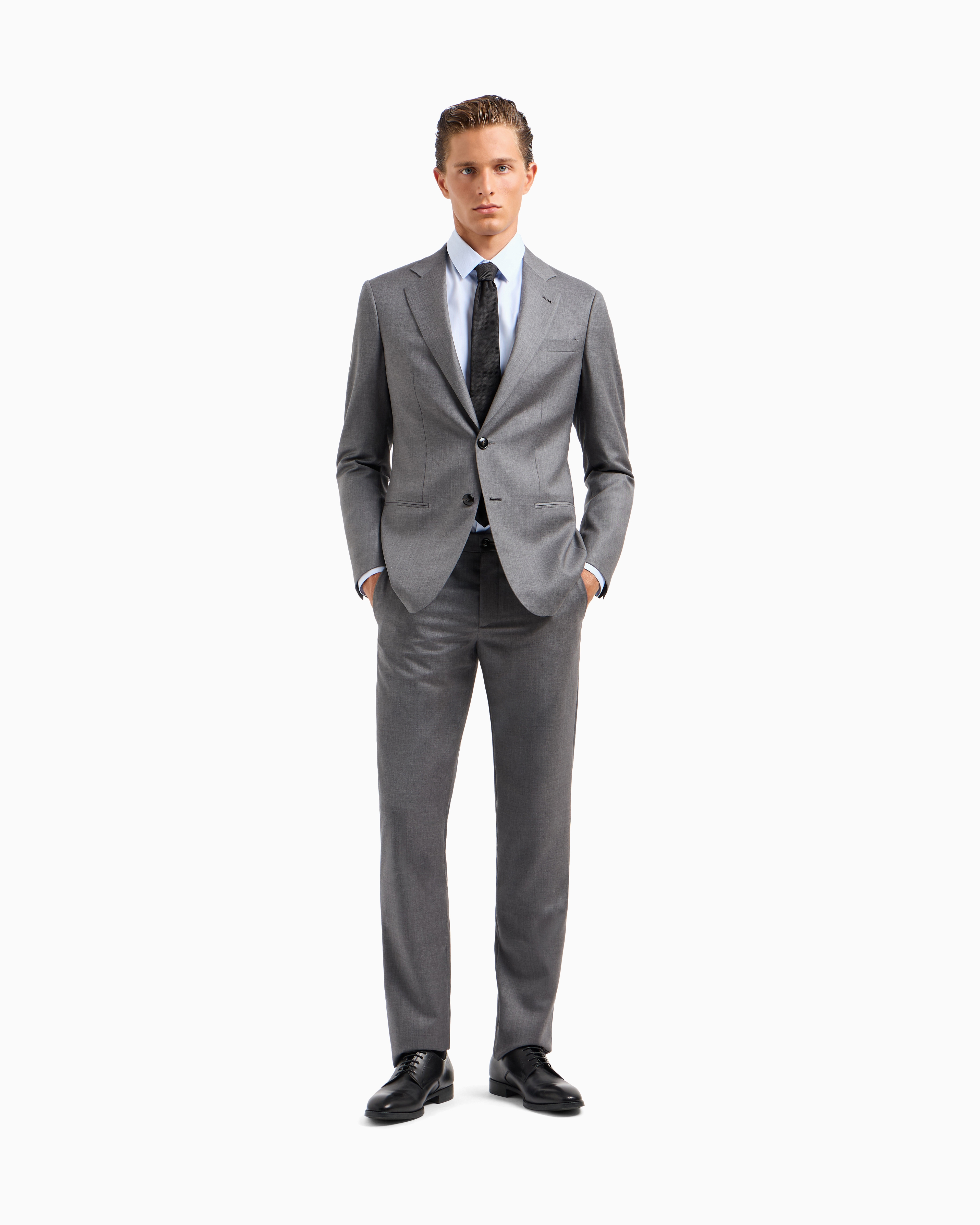 Giorgio Armani スーツ グレー Giorgio Armani Slim Fit Suits In Grey | ModeSens