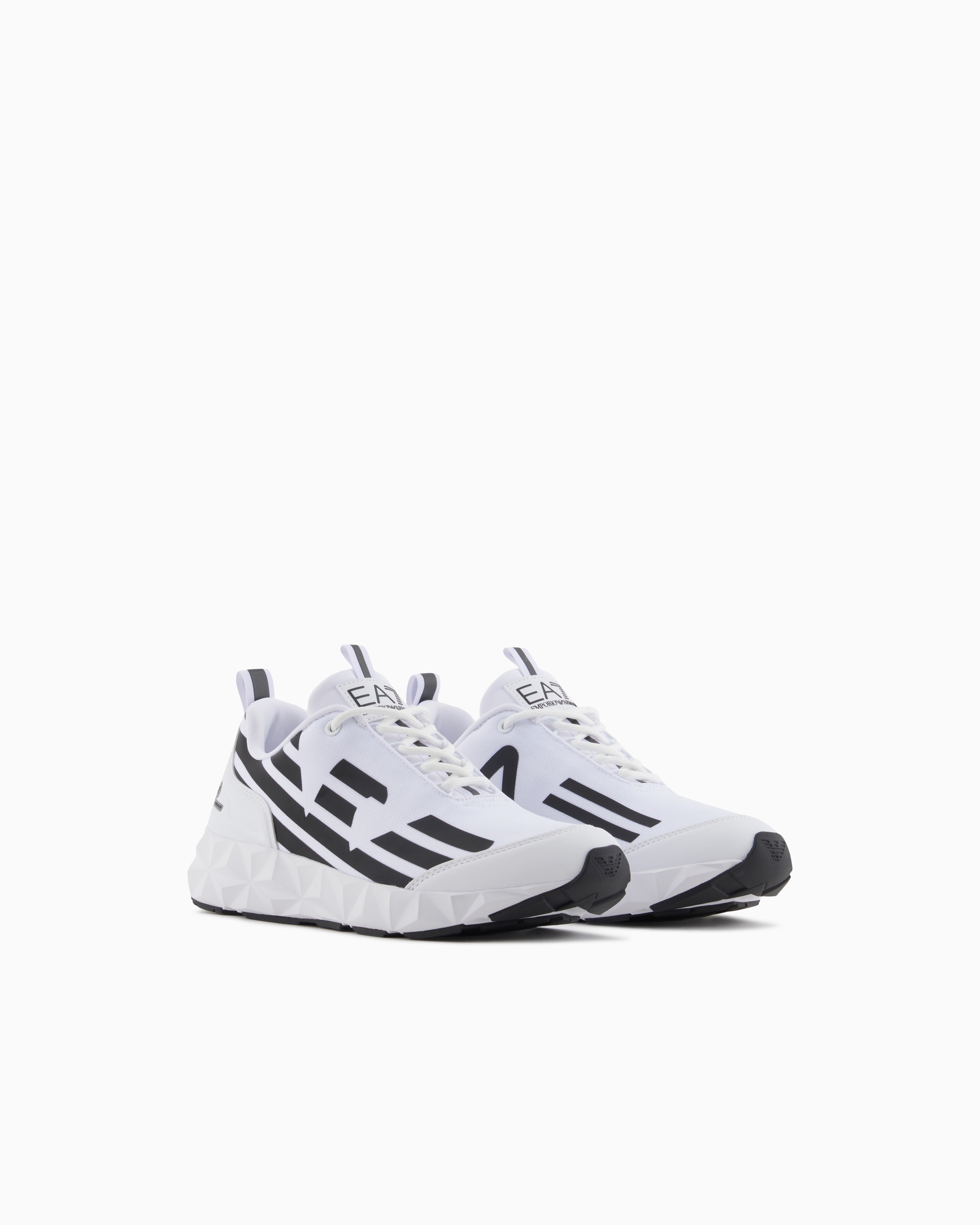 Ea7 Emporio Armani Kombat Fabric Low-top Sneakers In White