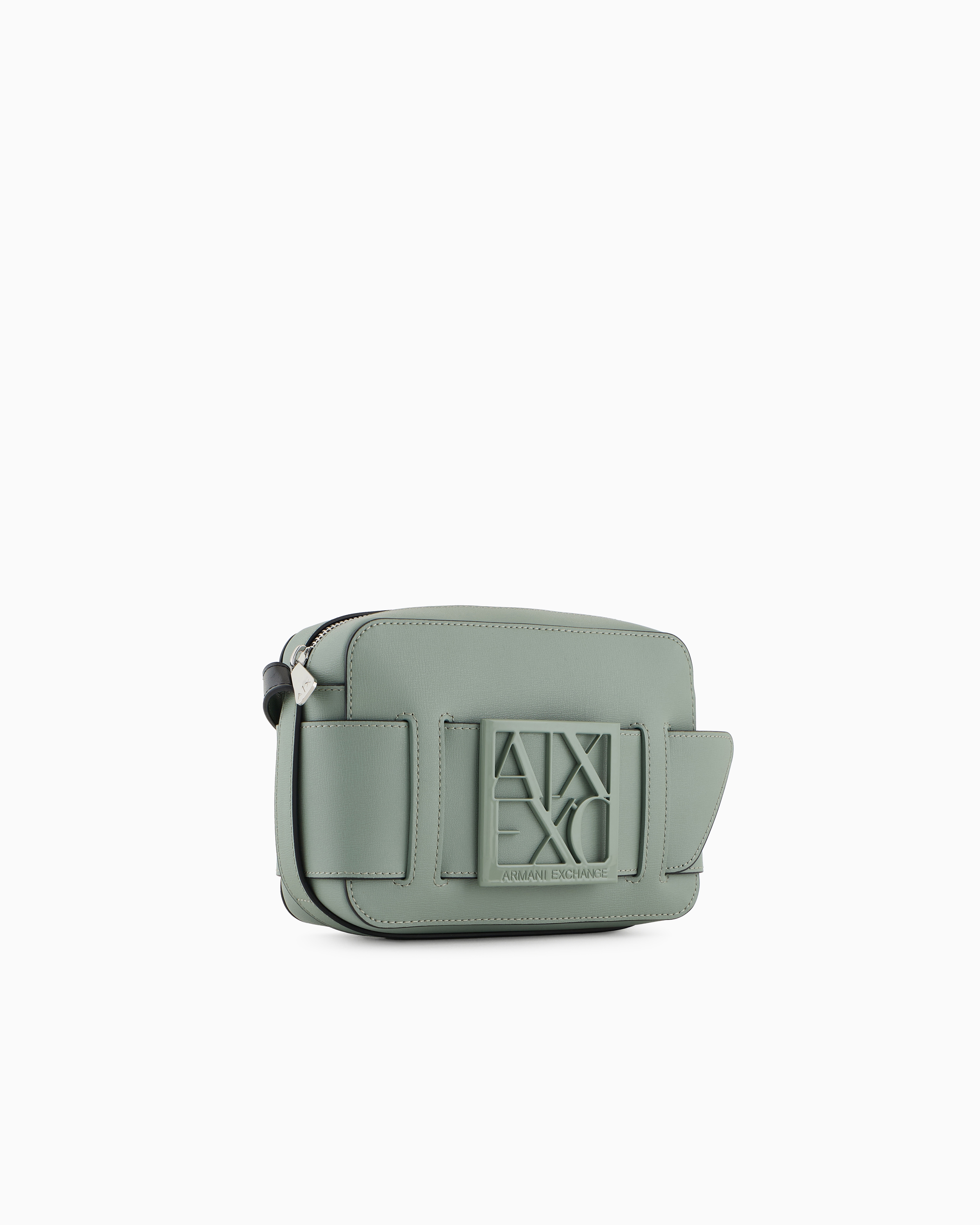 Armani Exchange Crossbody Bag With Logo In Green