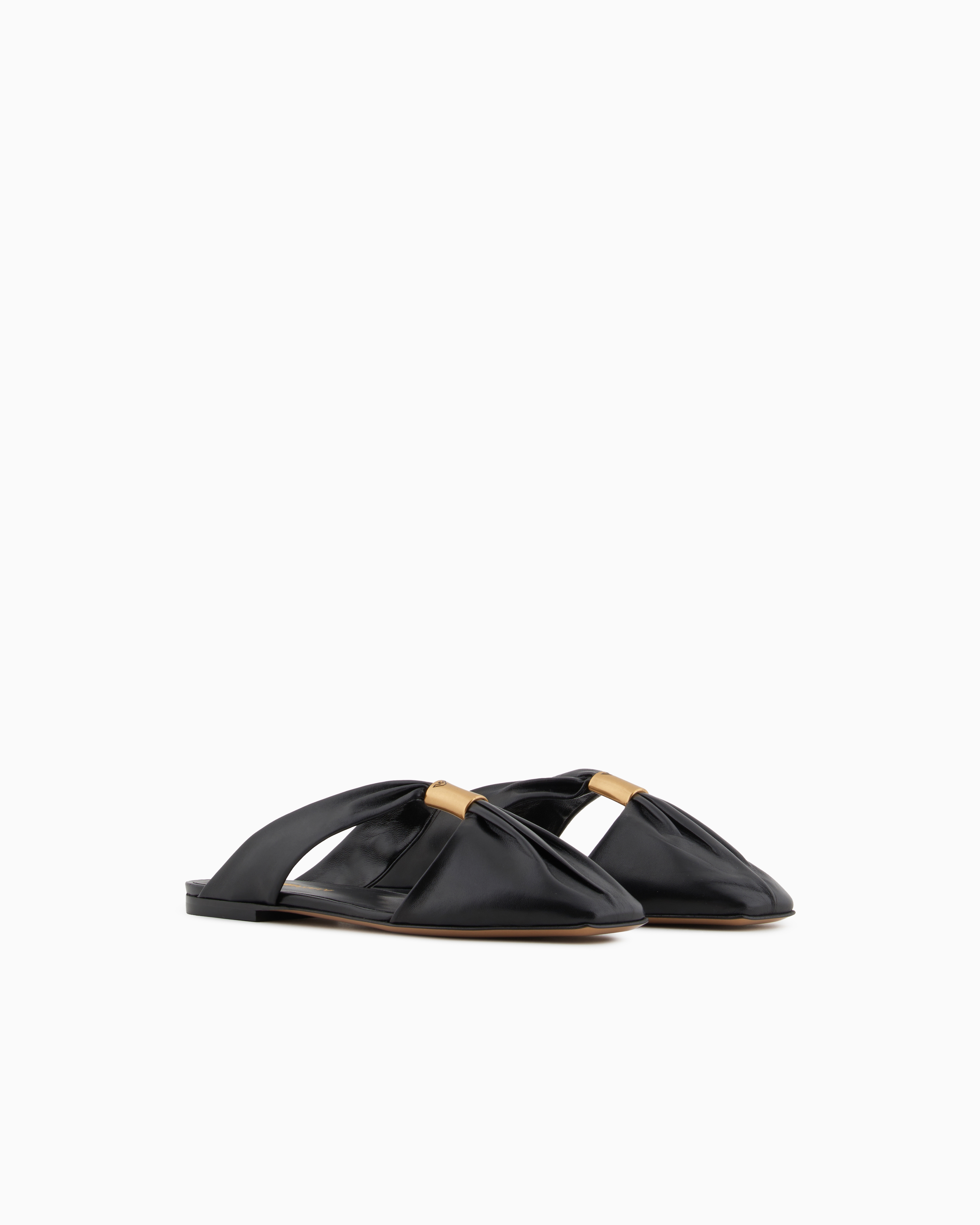 Emporio Armani Slides In Black