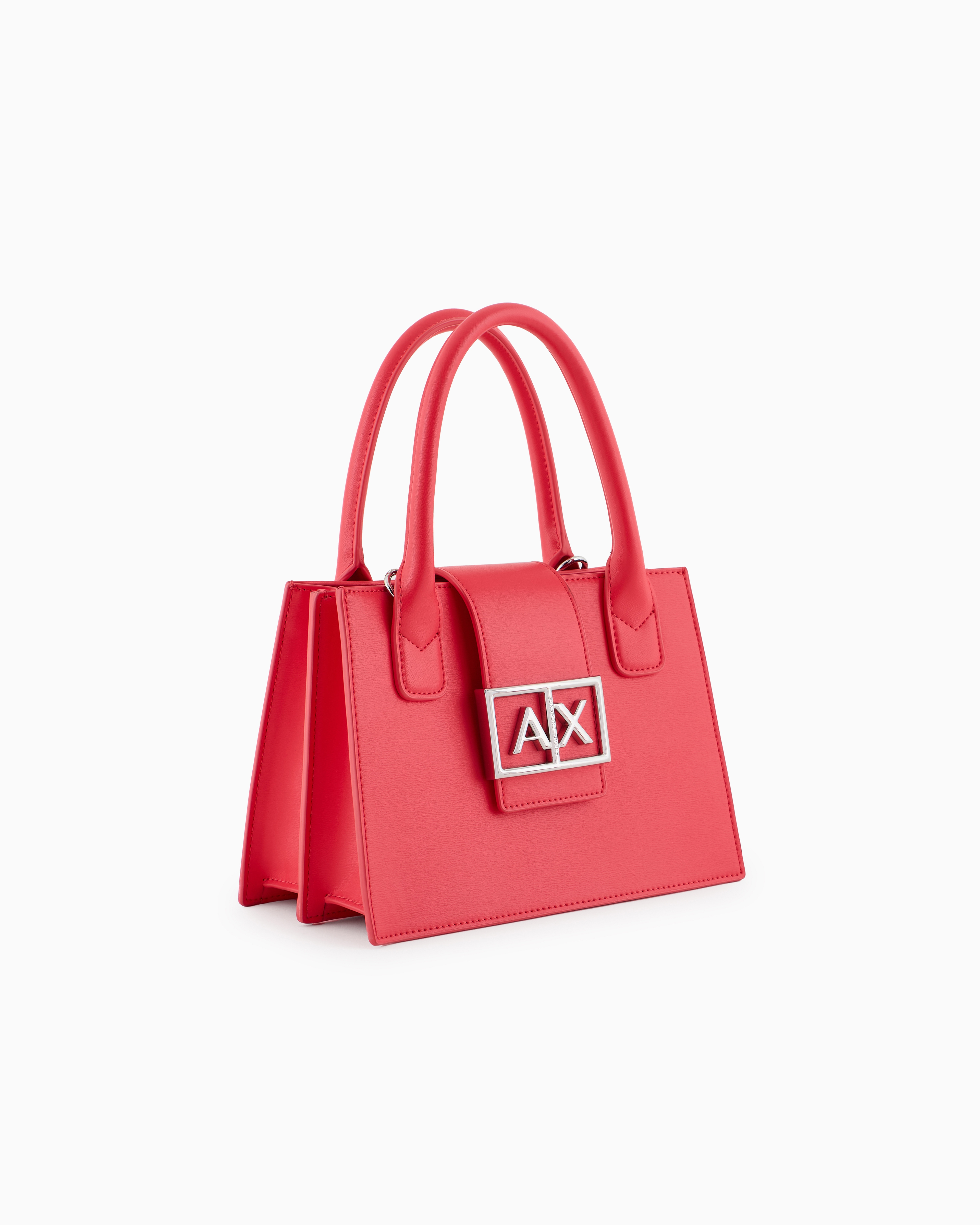 Armani Exchange Asv Small Trapeze Handbag In Rot