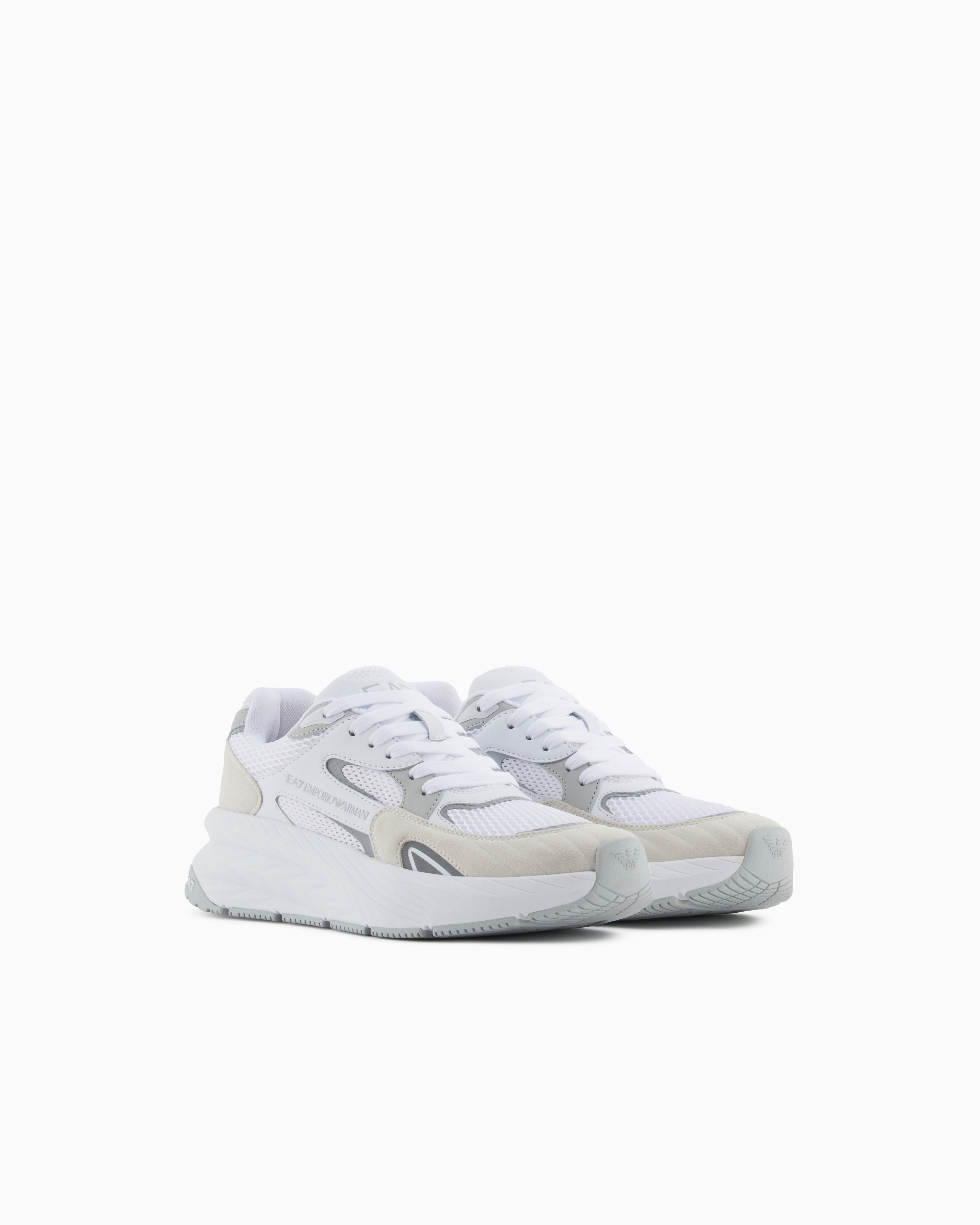 Ea7 Crusher Sonic Mix Sneakers In White