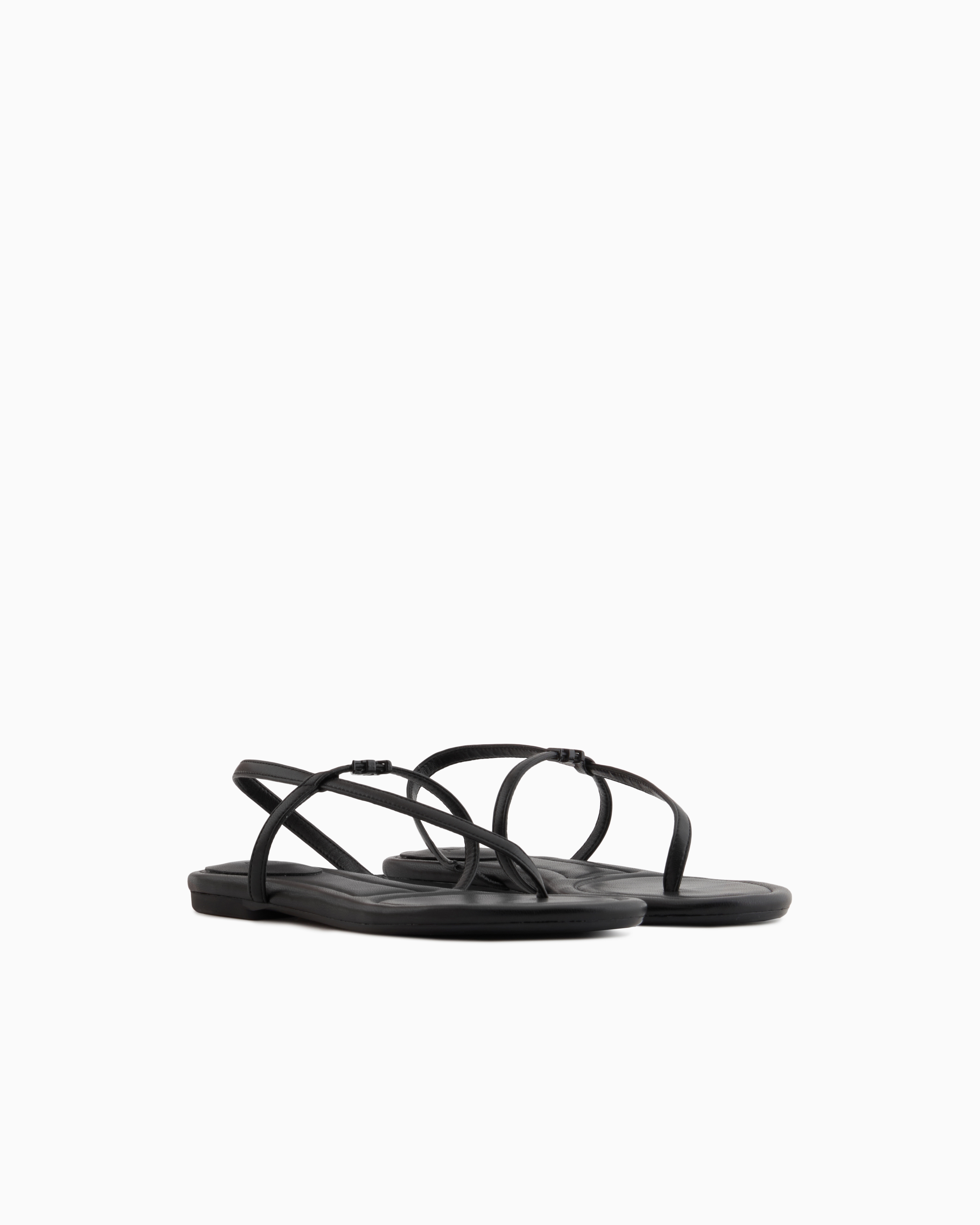 Armani Exchange Sandals In Black