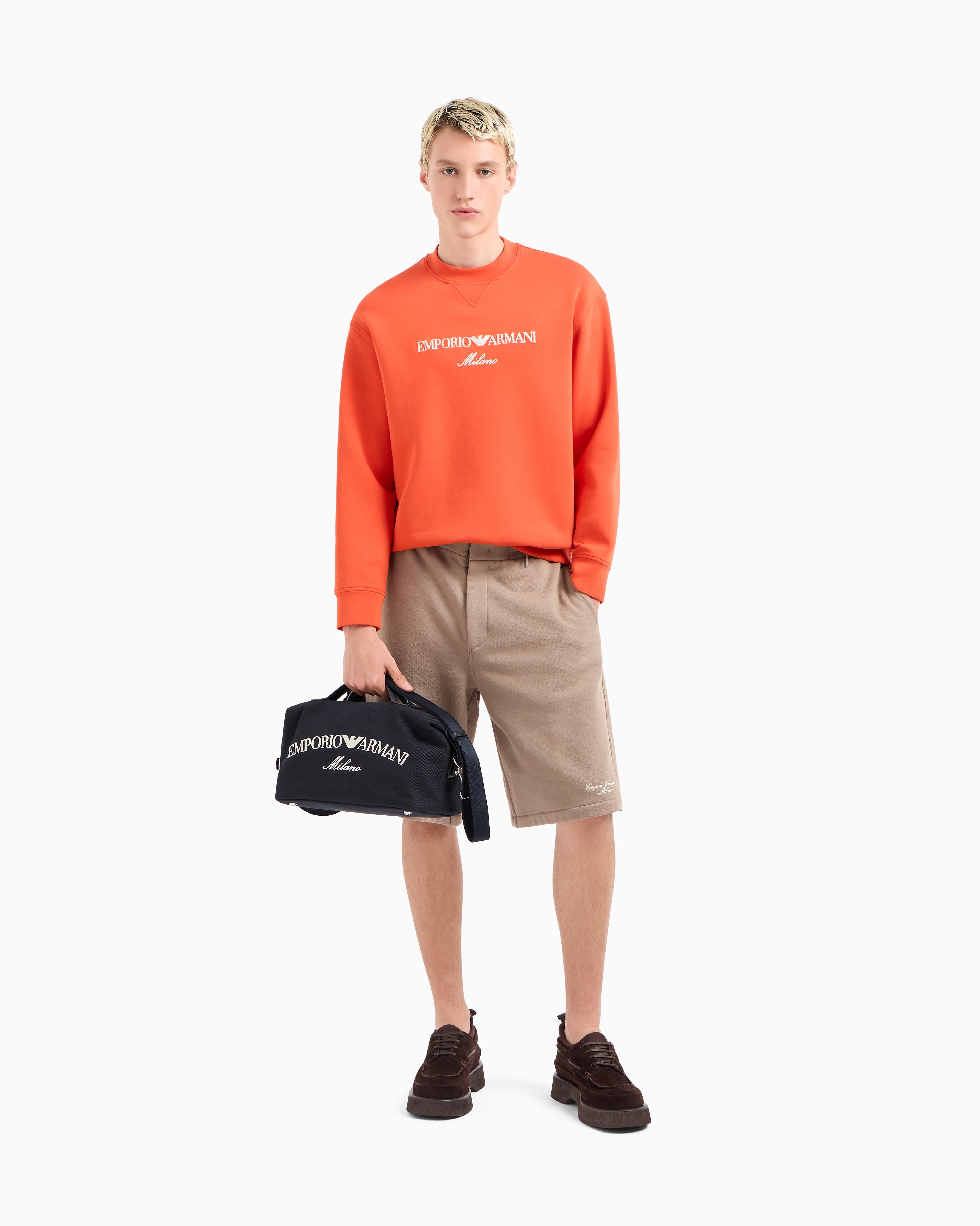 Emporio Armani Sweatshirts Without Hood In Orange